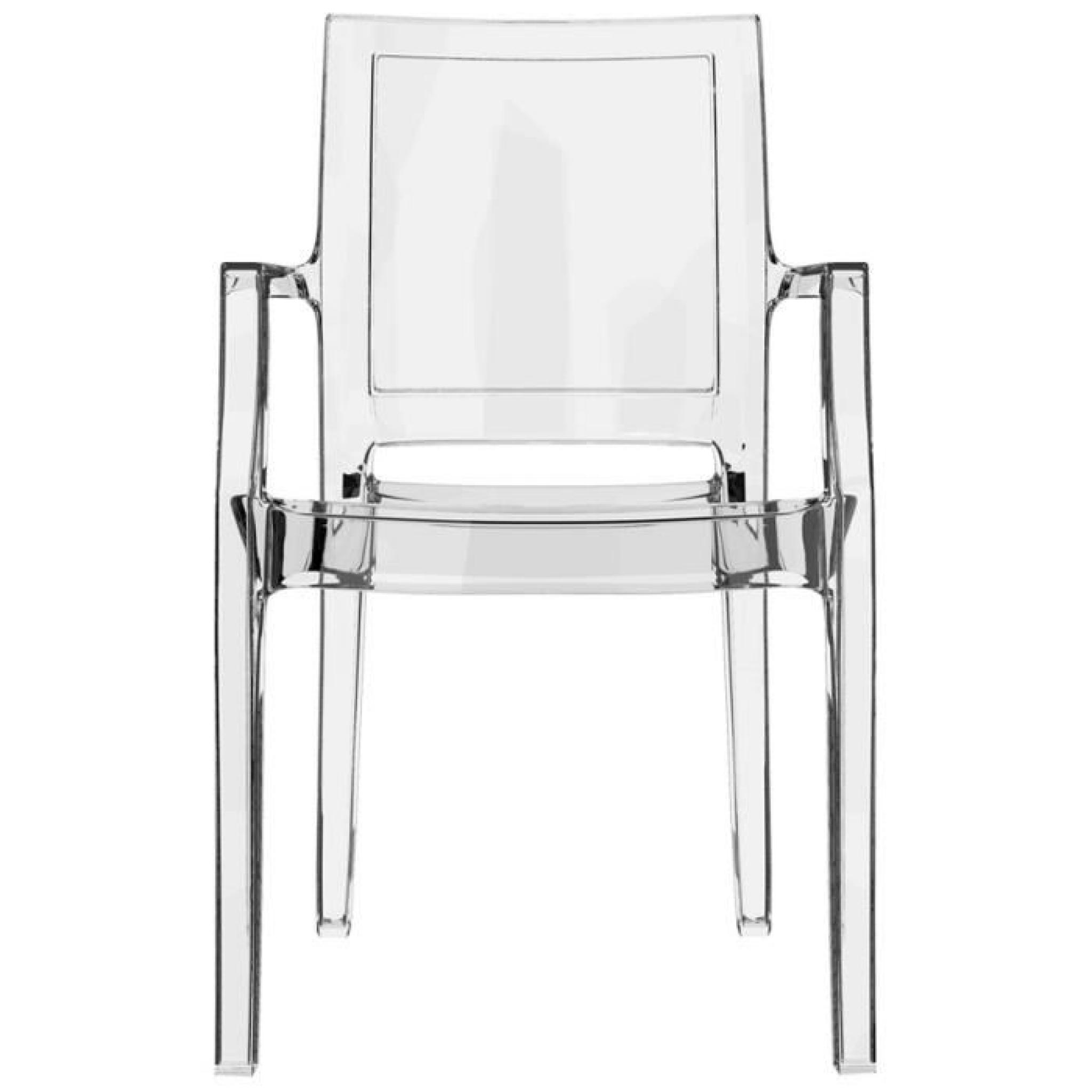 Chaise design 'NALA' en polycarbonate transparent pas cher