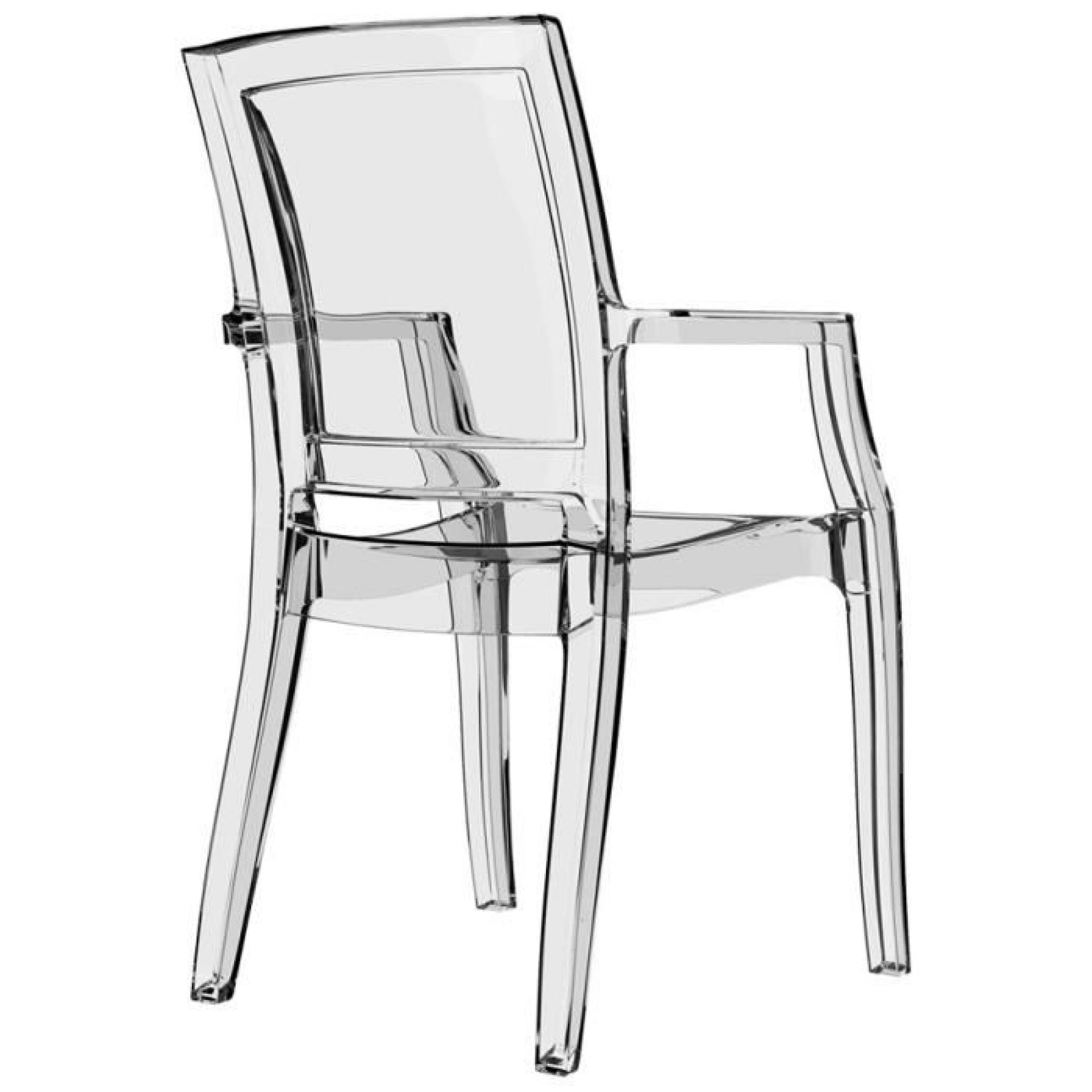 Chaise design 'NALA' en polycarbonate transparent pas cher