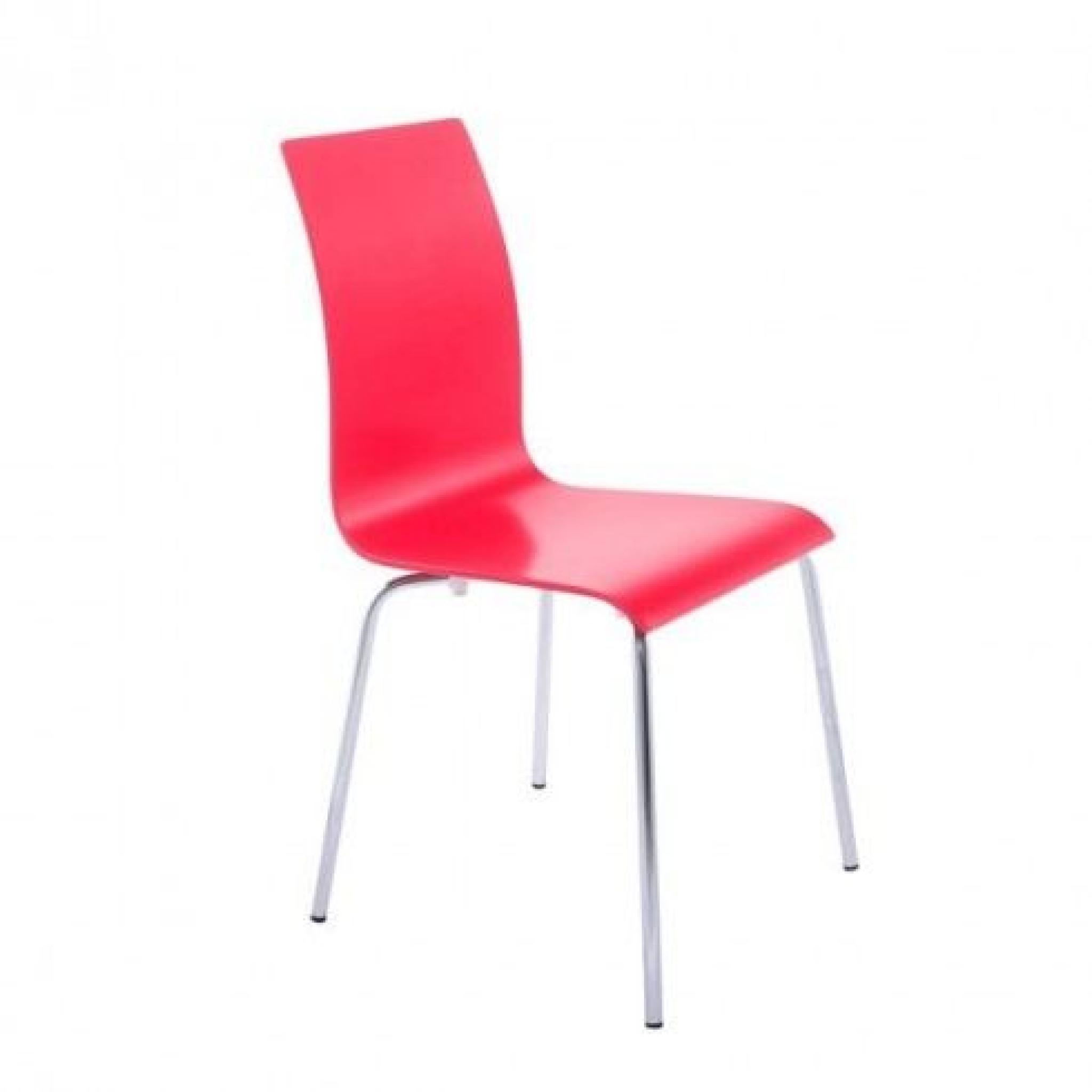 Chaise Design NATURAL Rouge