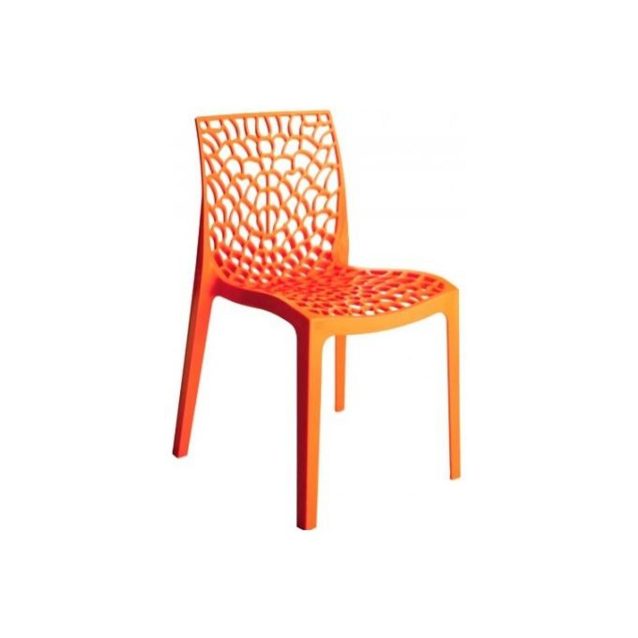 Chaise design orange Gruyer