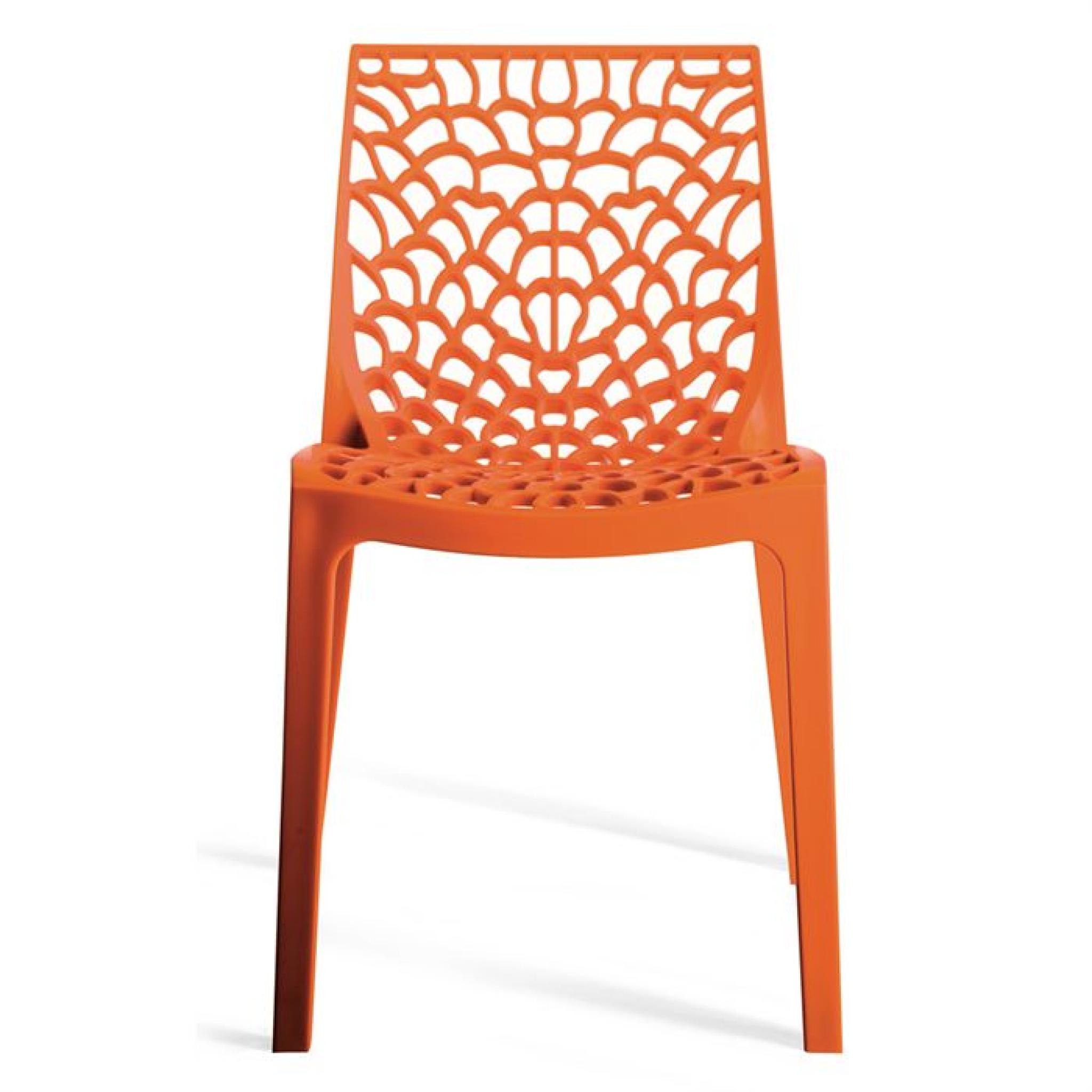 Chaise design orange Gruyer pas cher