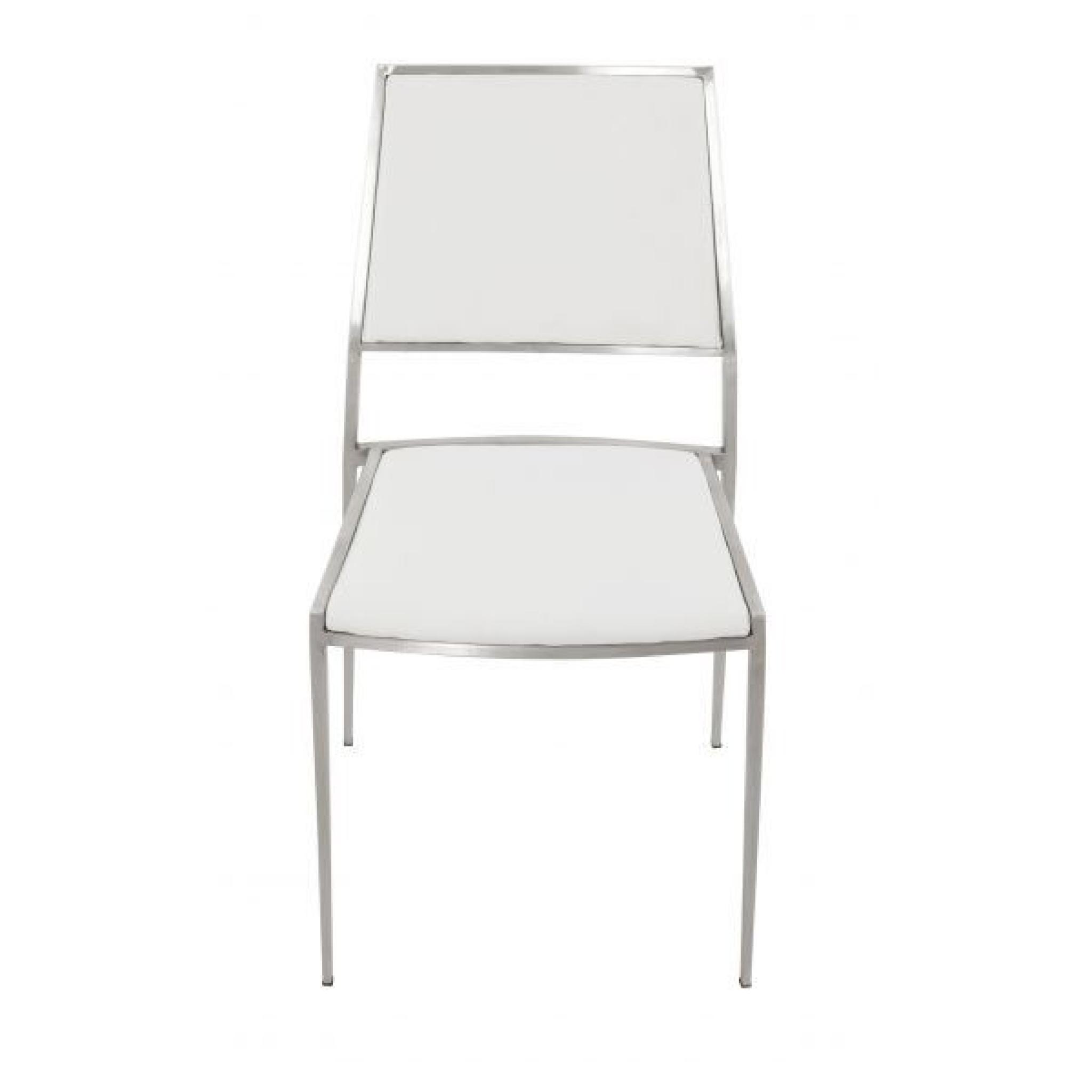 Chaise design Orpal - Blanc Lot de 2 pas cher