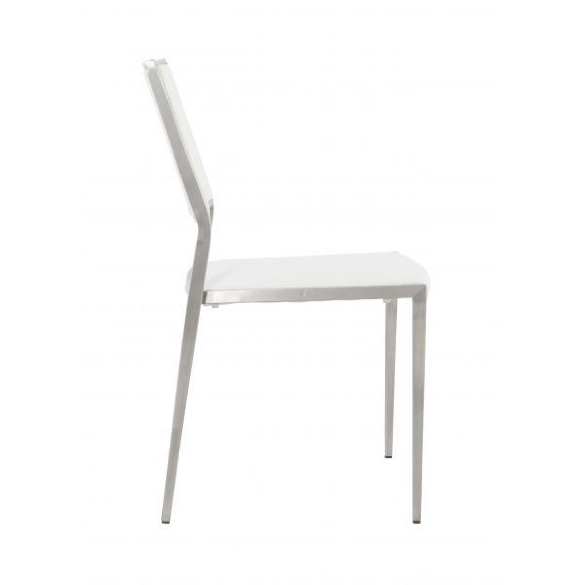 Chaise design Orpal - Blanc Lot de 2 pas cher