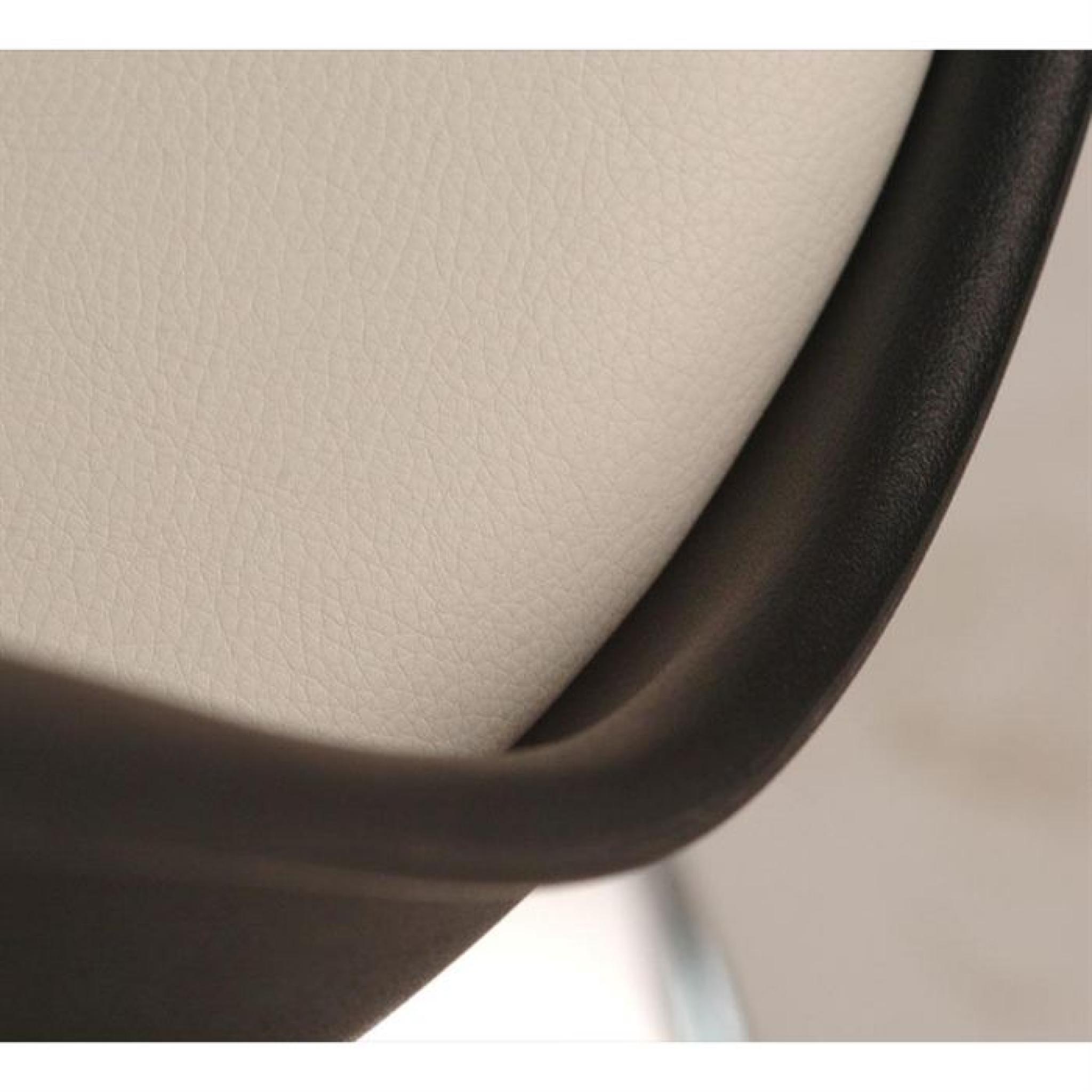 Chaise design pivotante noir et blanc STEEVY pas cher