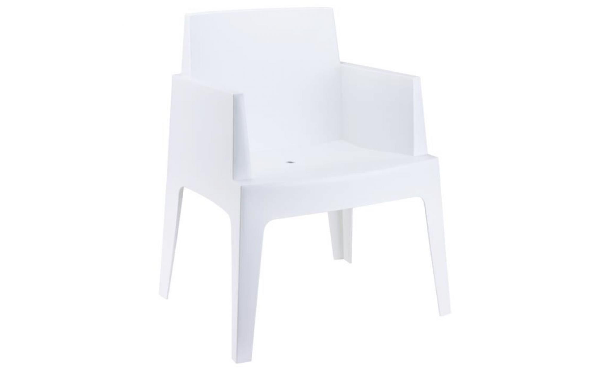 Chaise design 'PLEMO' blanche