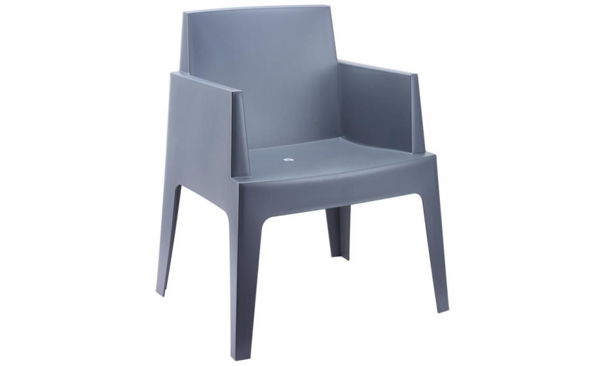 Chaise design 'PLEMO' grise foncée