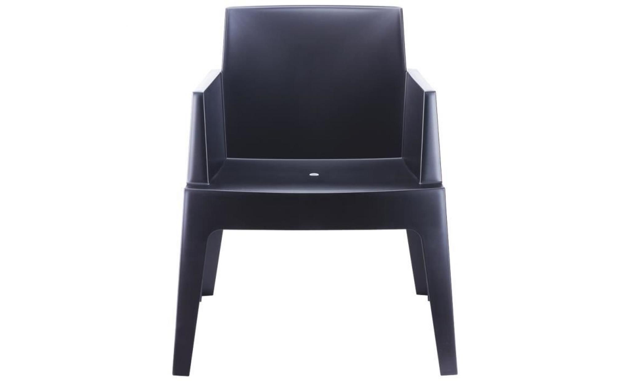 Chaise design 'PLEMO' noire pas cher