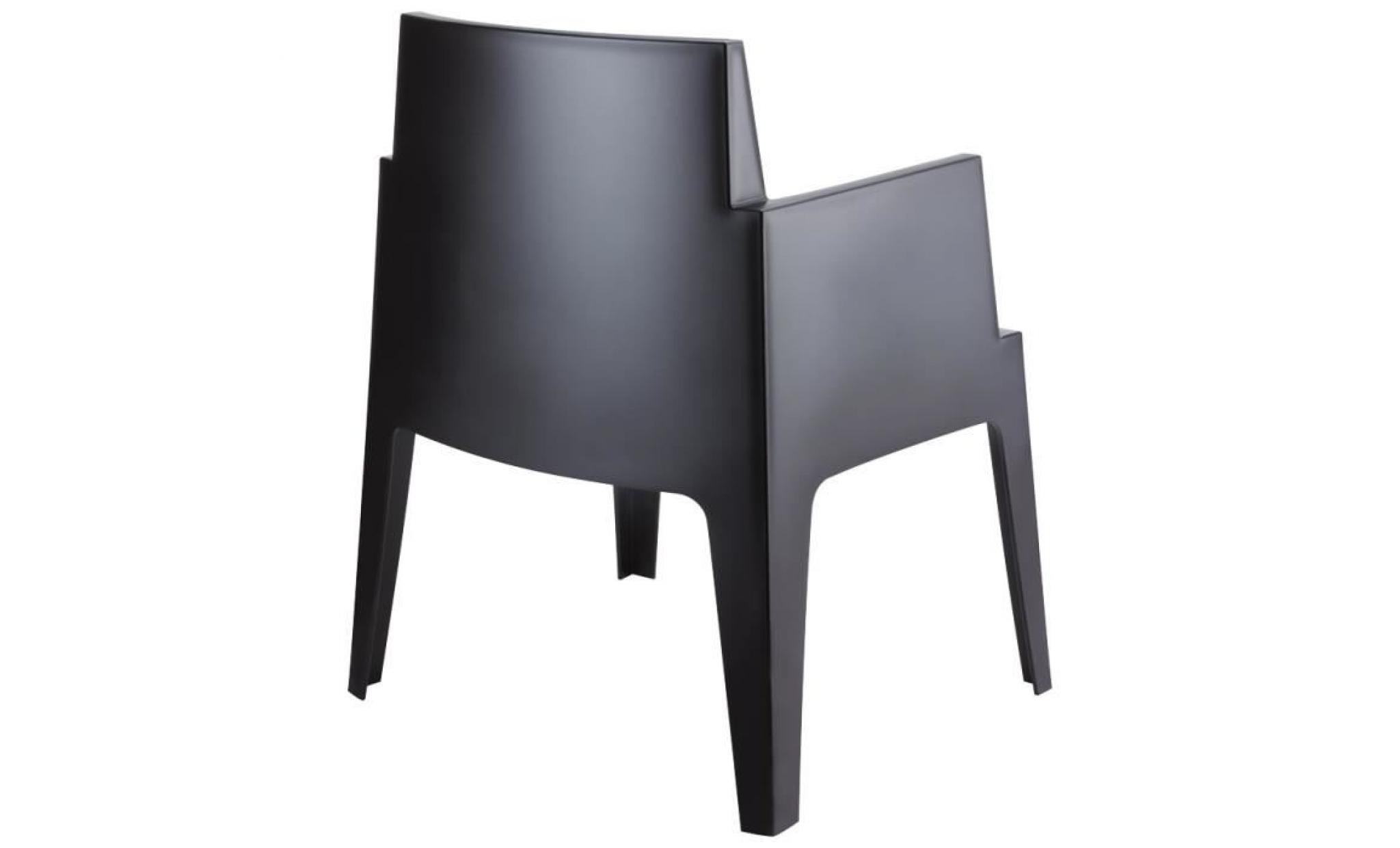 Chaise design 'PLEMO' noire pas cher