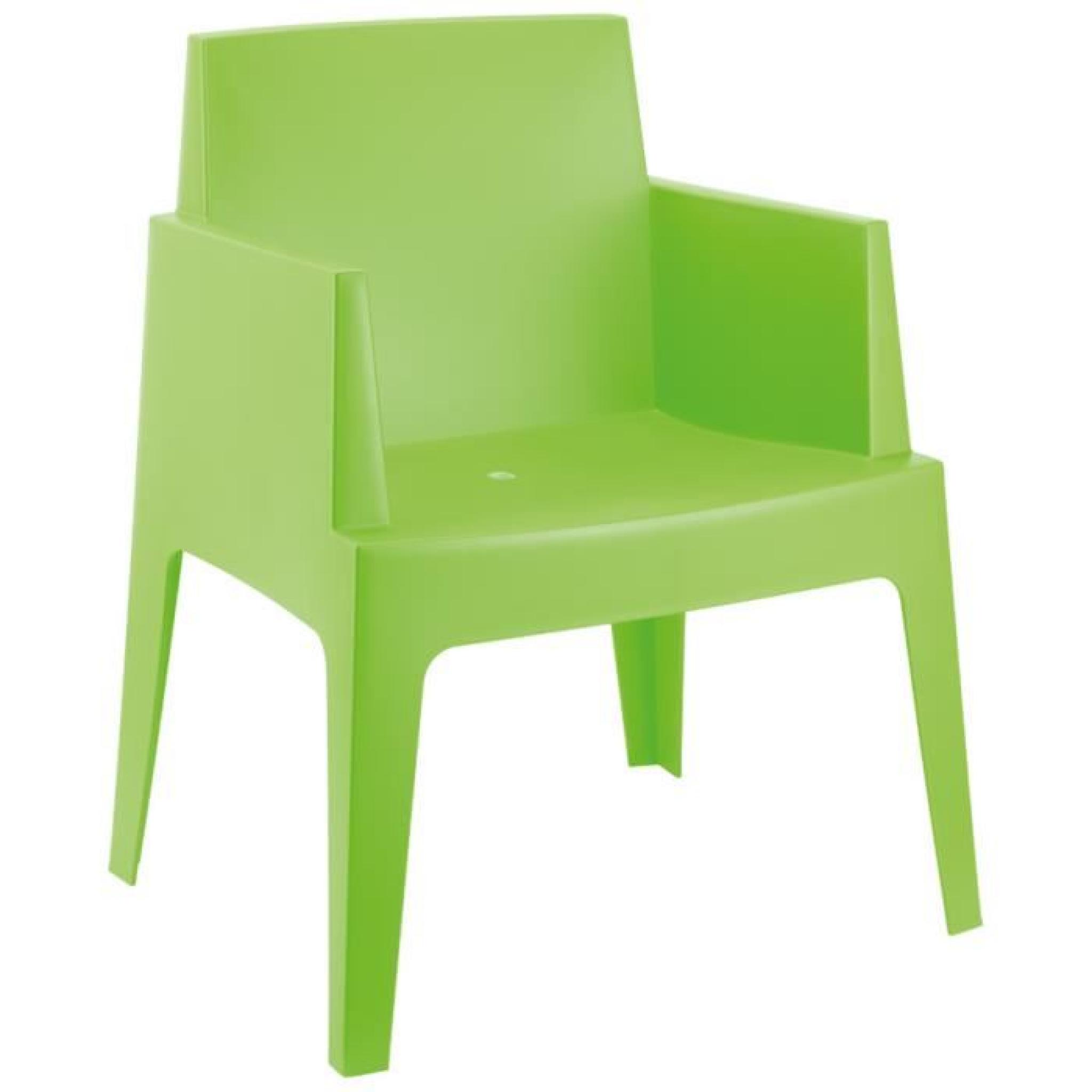 Chaise design 'PLEMO' verte