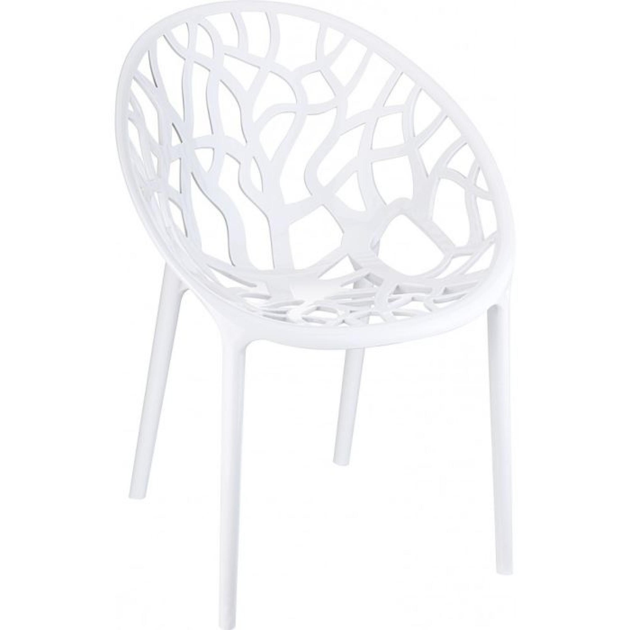 Chaise CRYSTAL Blanc opaque - vendu à l'unité
