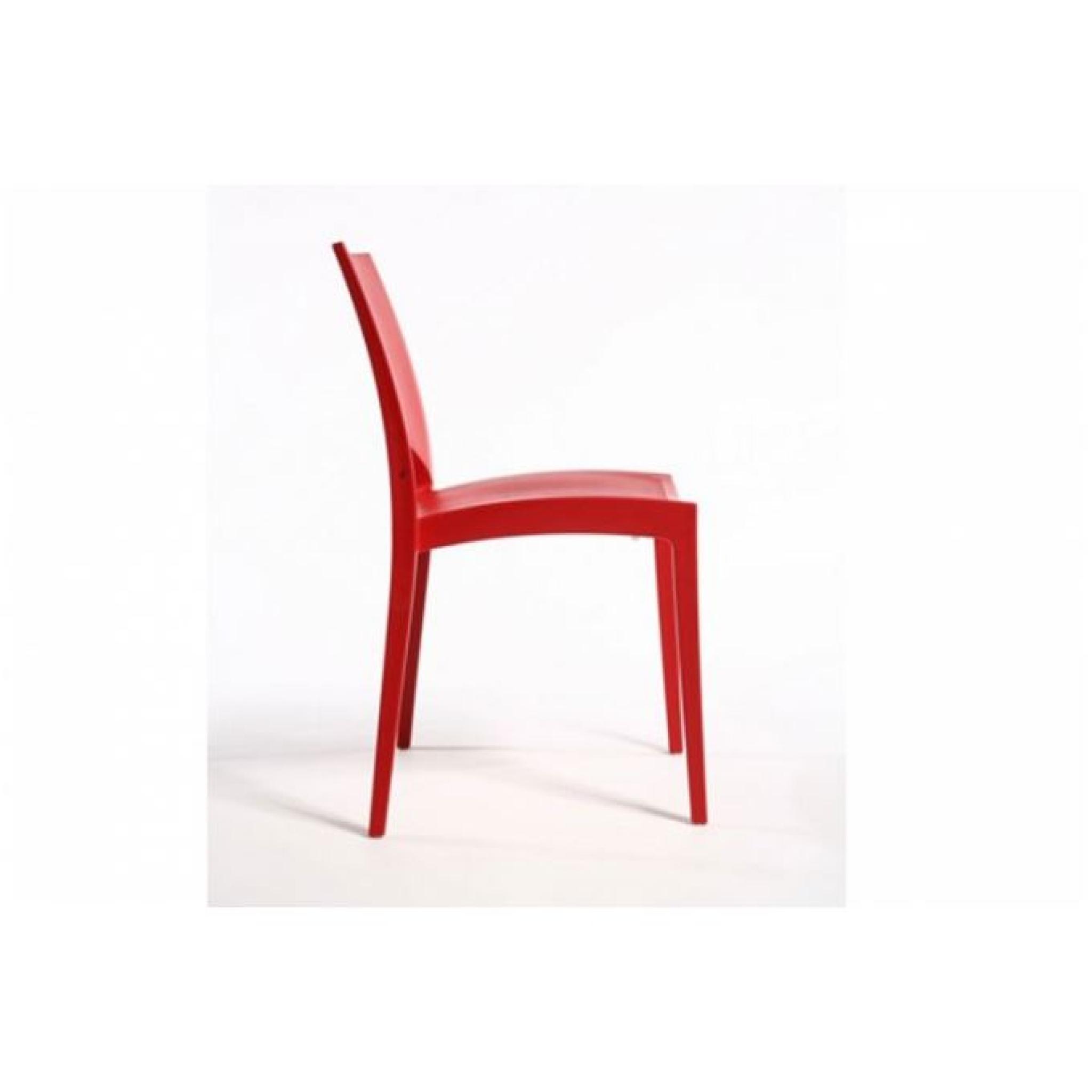Chaise design rouge Venise pas cher