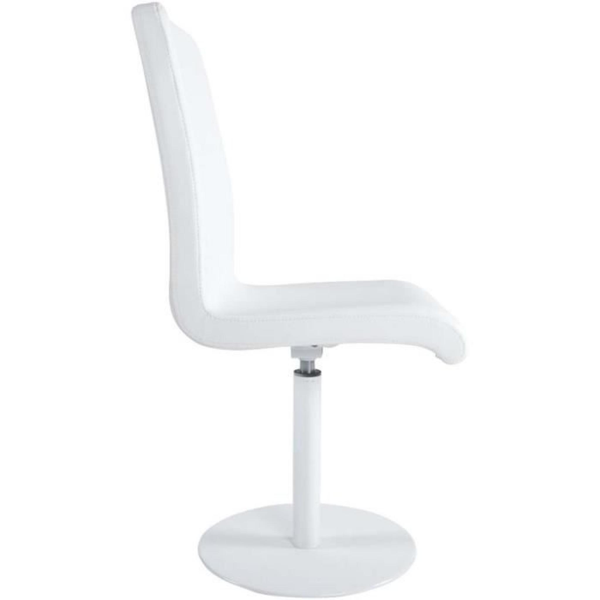 Chaise design Roundy blanche Couleur Blanc pas cher