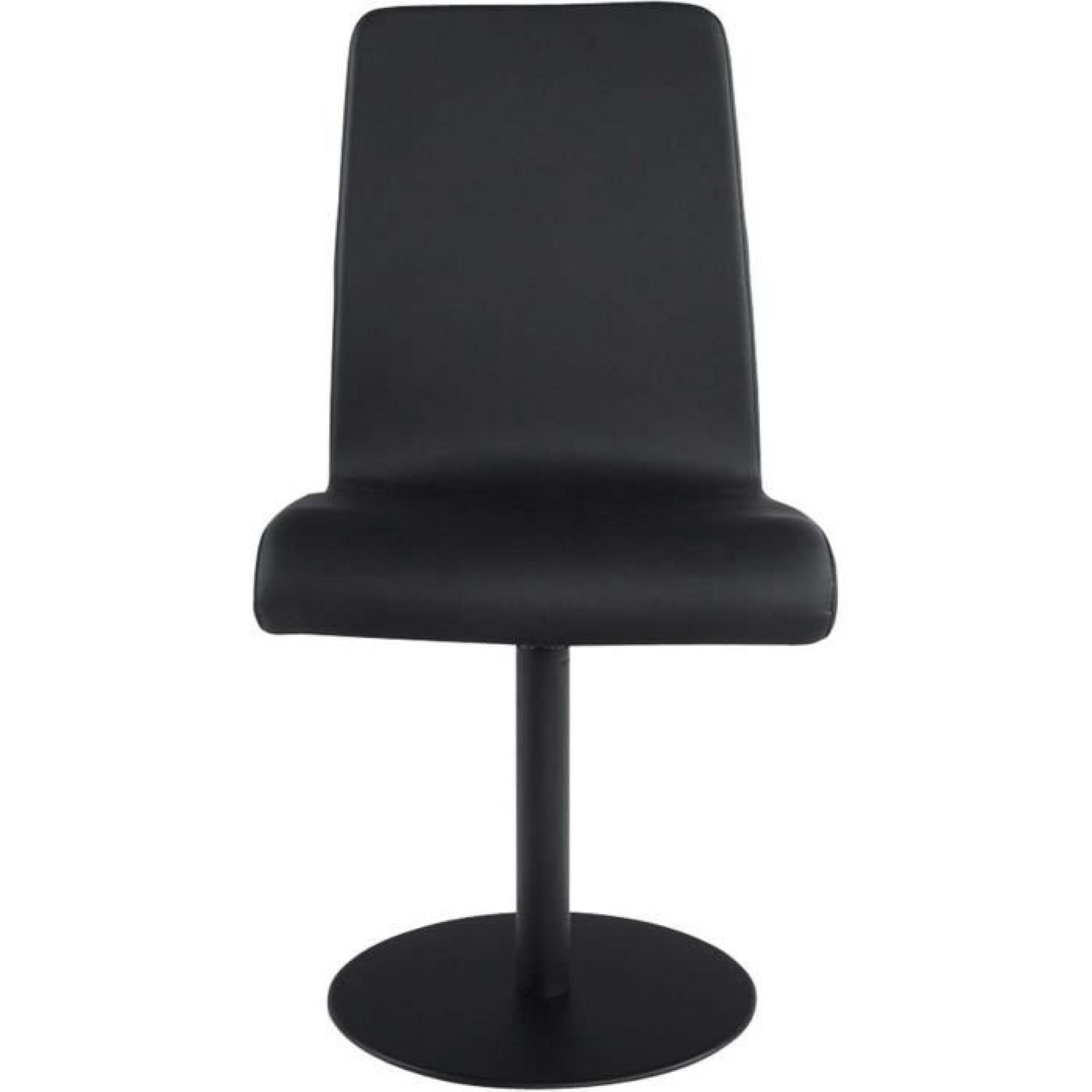 Chaise design Roundy noire Couleur Noir pas cher