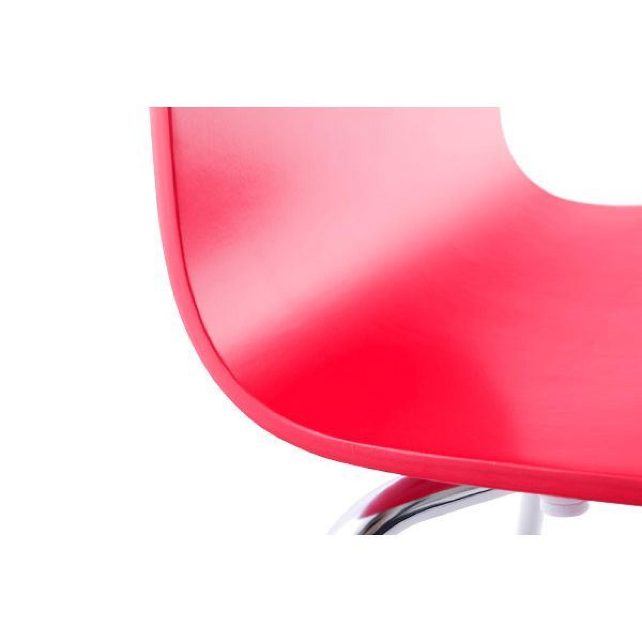 Chaise design Roy - Rouge Lot de 3 pas cher