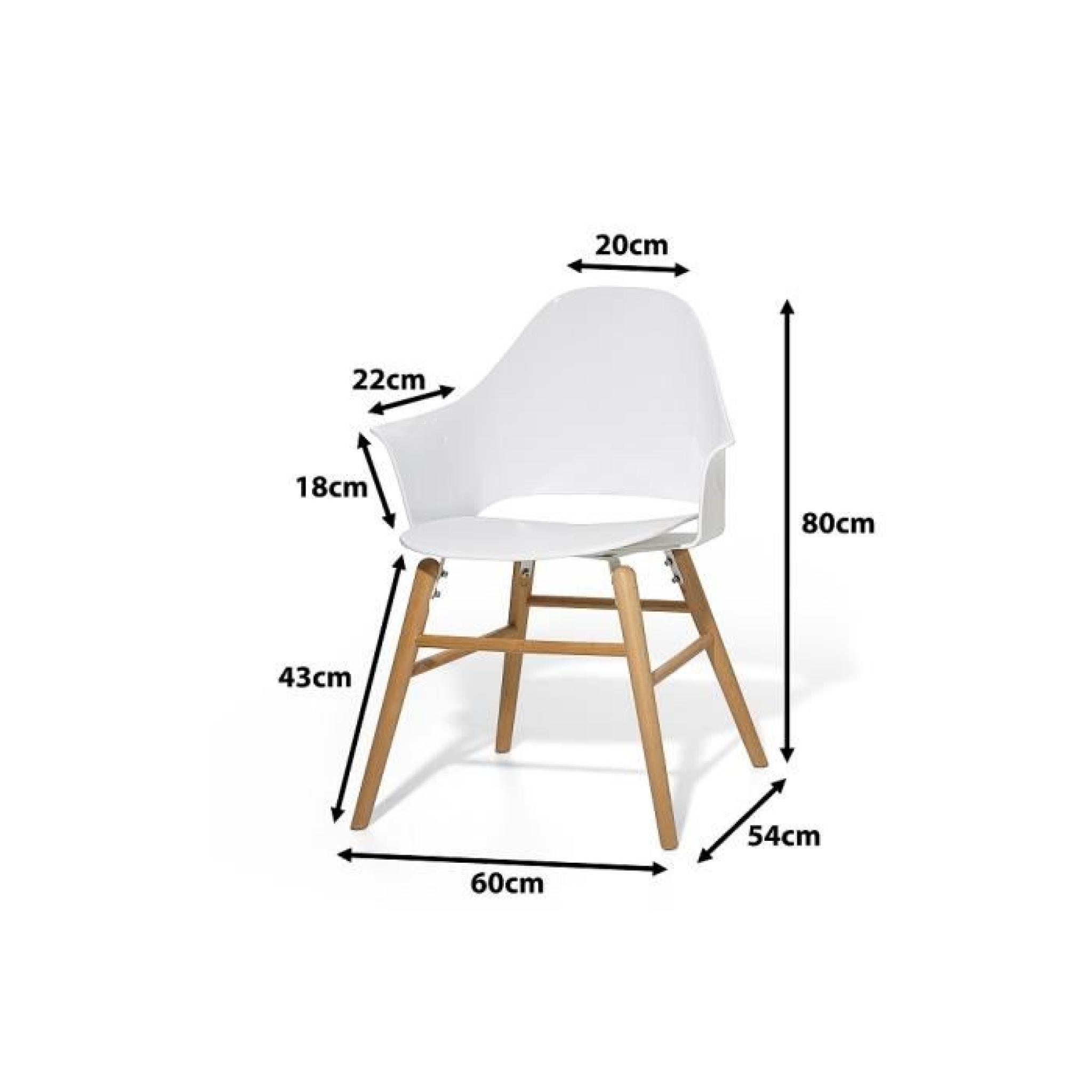 Chaise design - siège en plastique blanc - Boston pas cher
