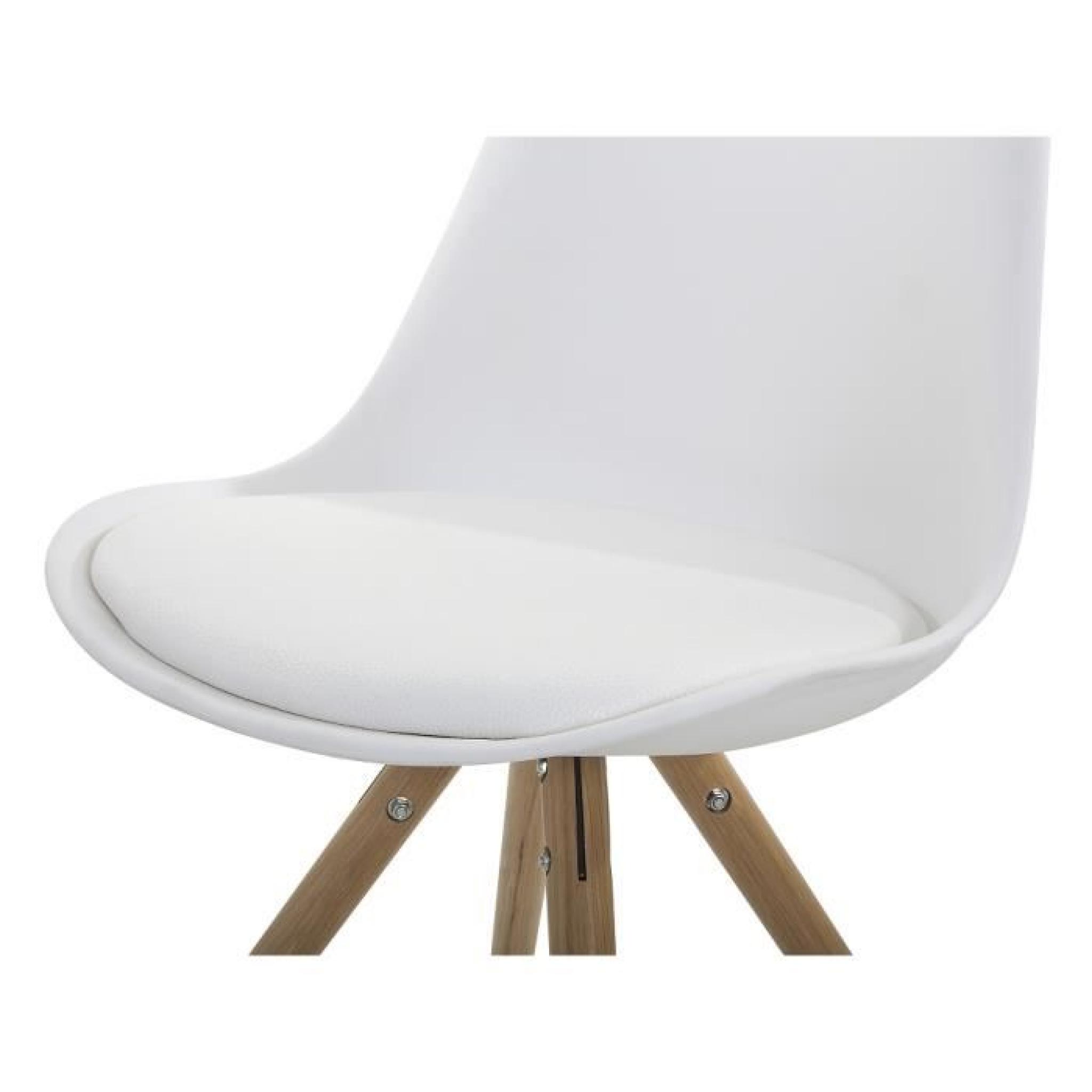 Chaise design - siège en plastique blanc - Moca pas cher
