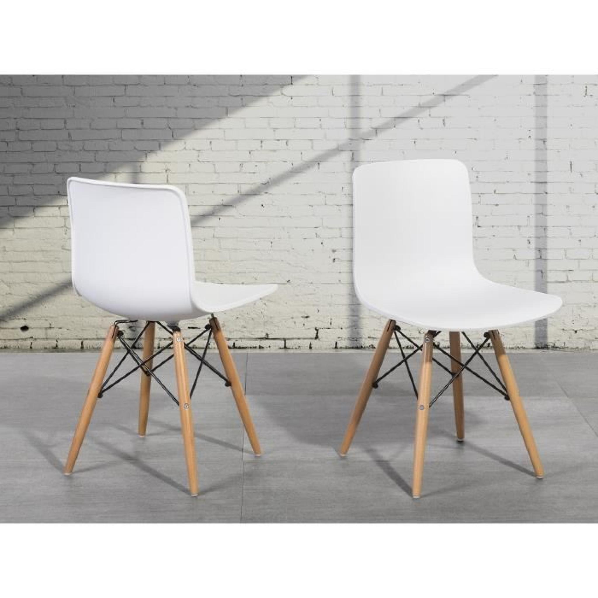 Chaise design - siège en plastique blanc - Soho