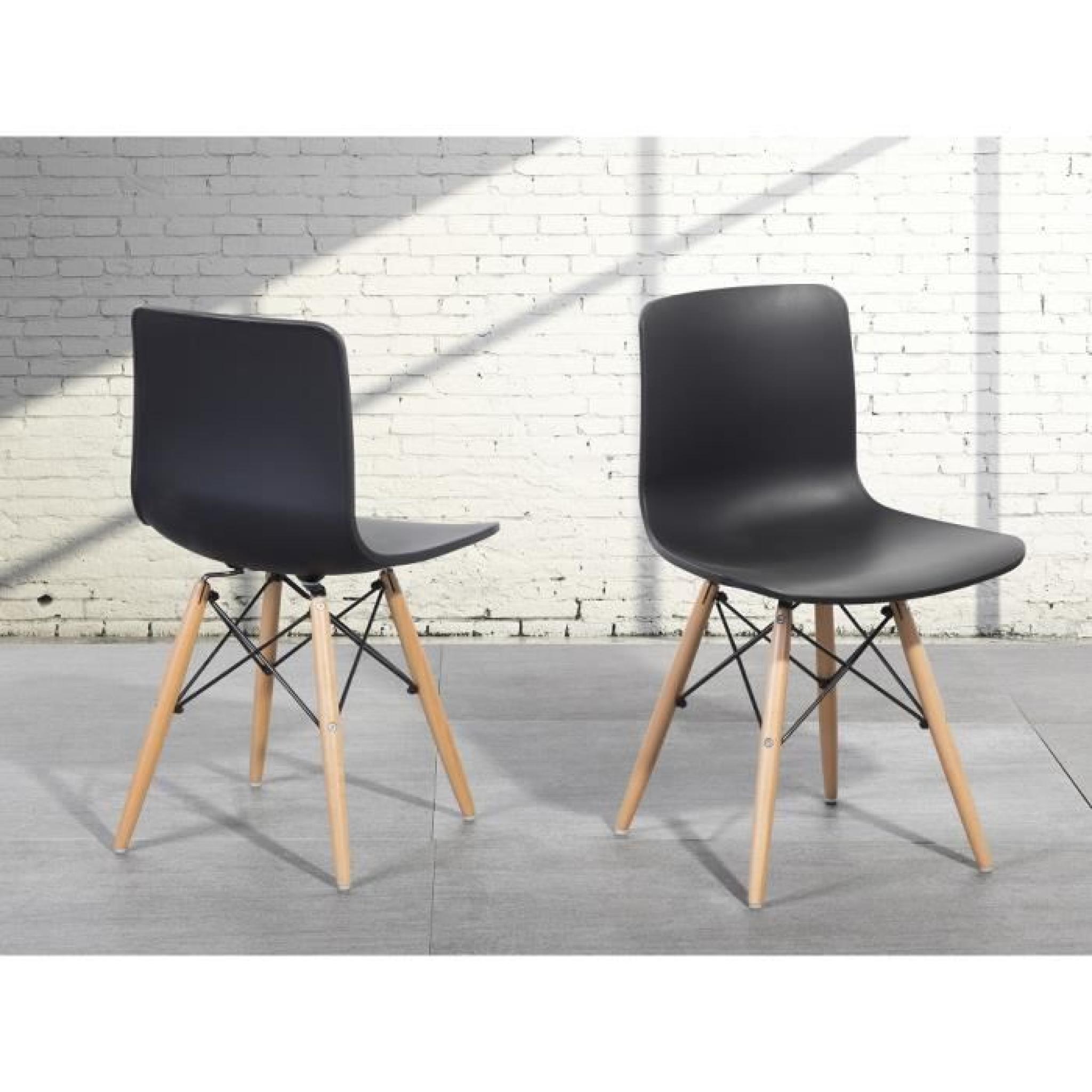 Chaise design - siège en plastique noir - Soho
