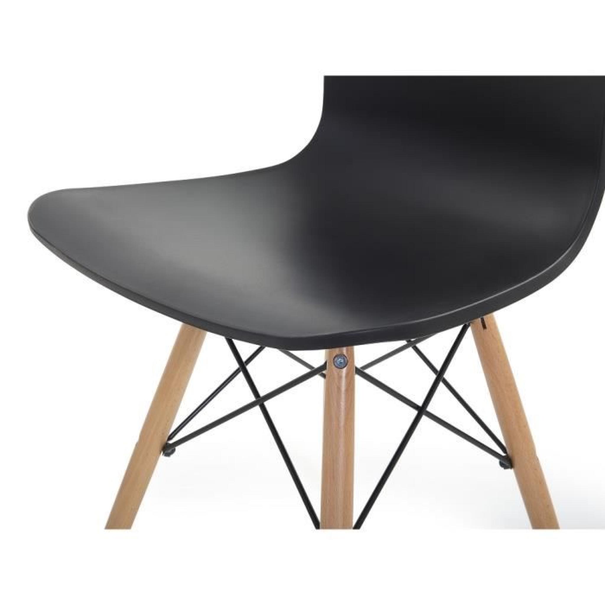 Chaise design - siège en plastique noir - Soho pas cher