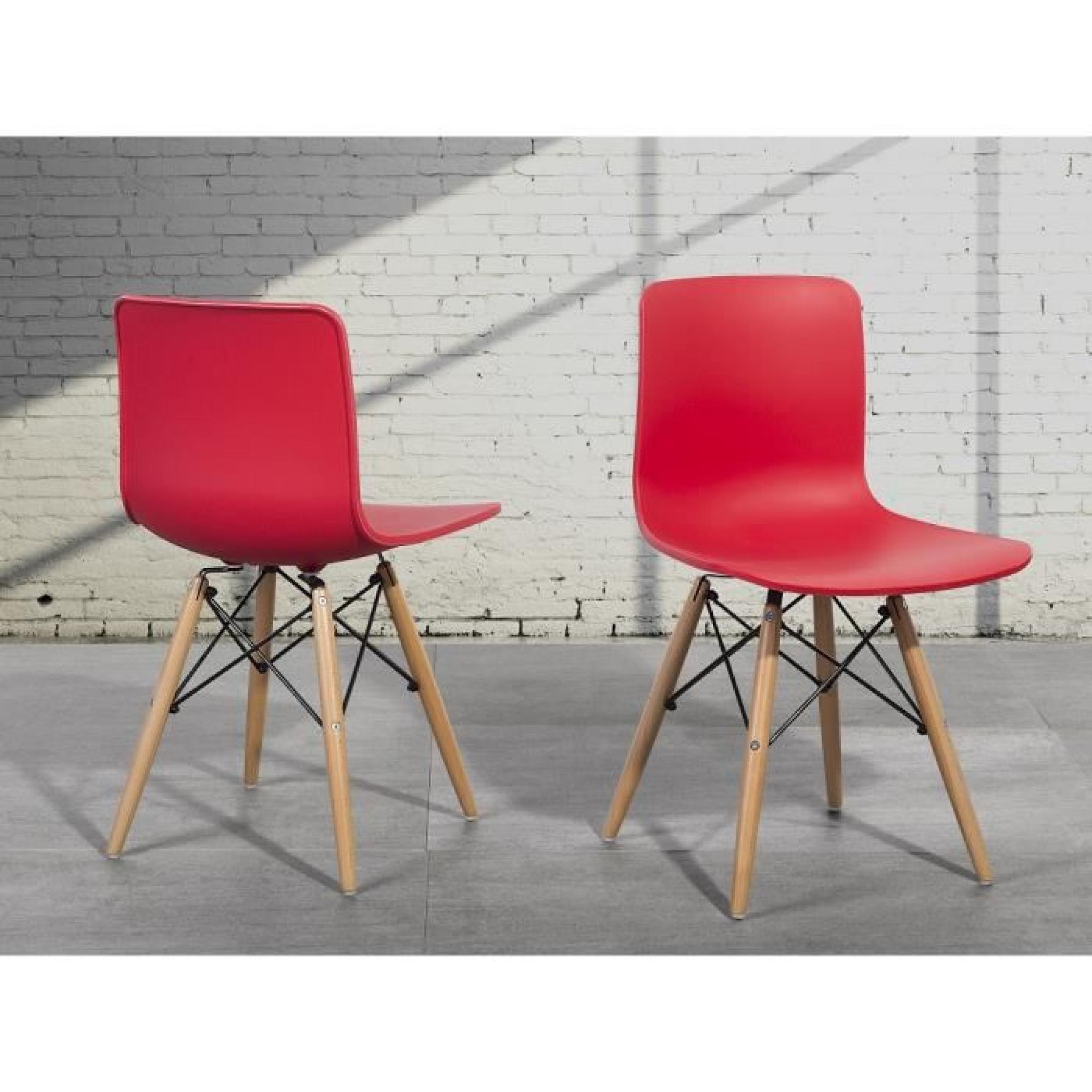 Chaise design - siège en plastique rouge - Soho