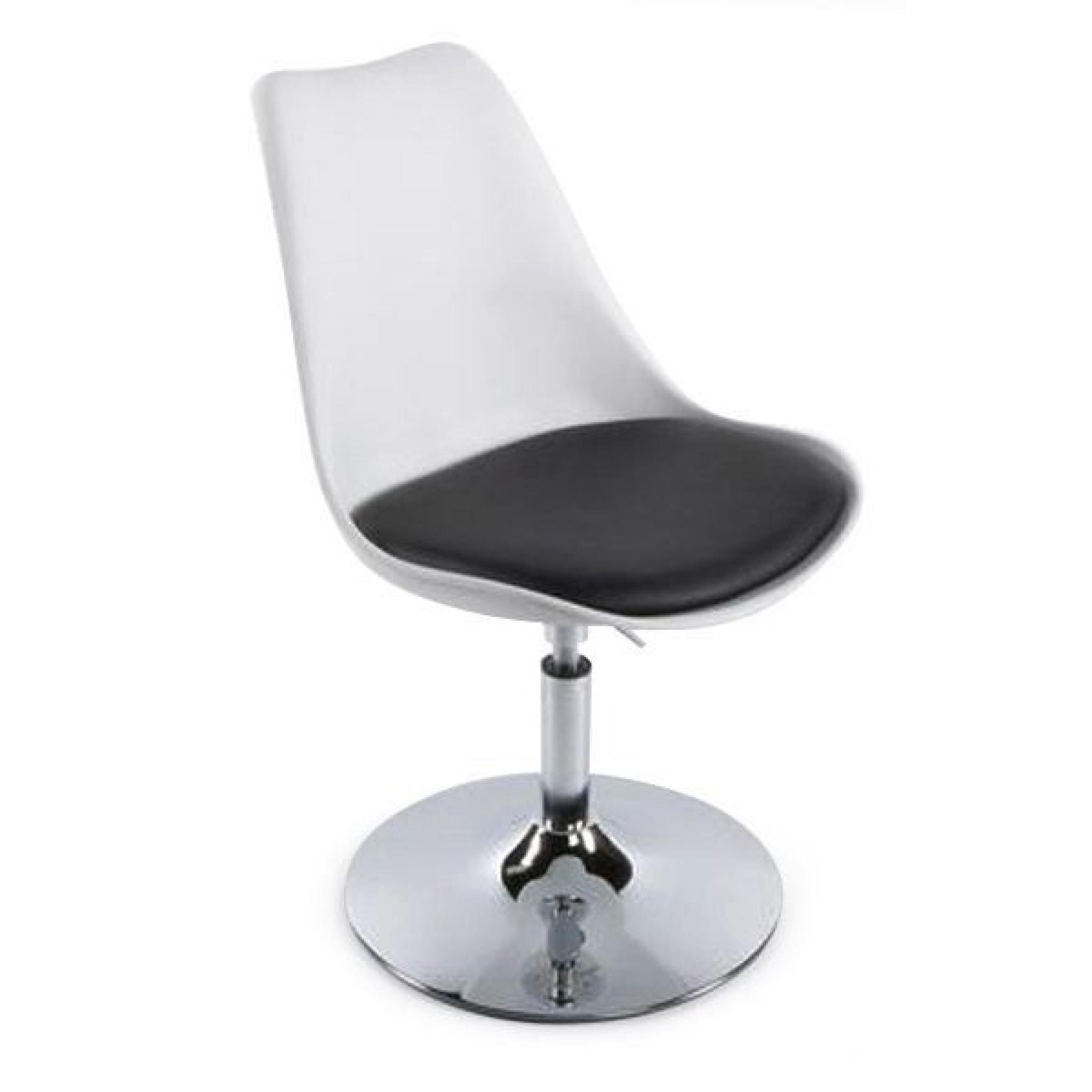 Chaise Design STONE Blanc/Noir
