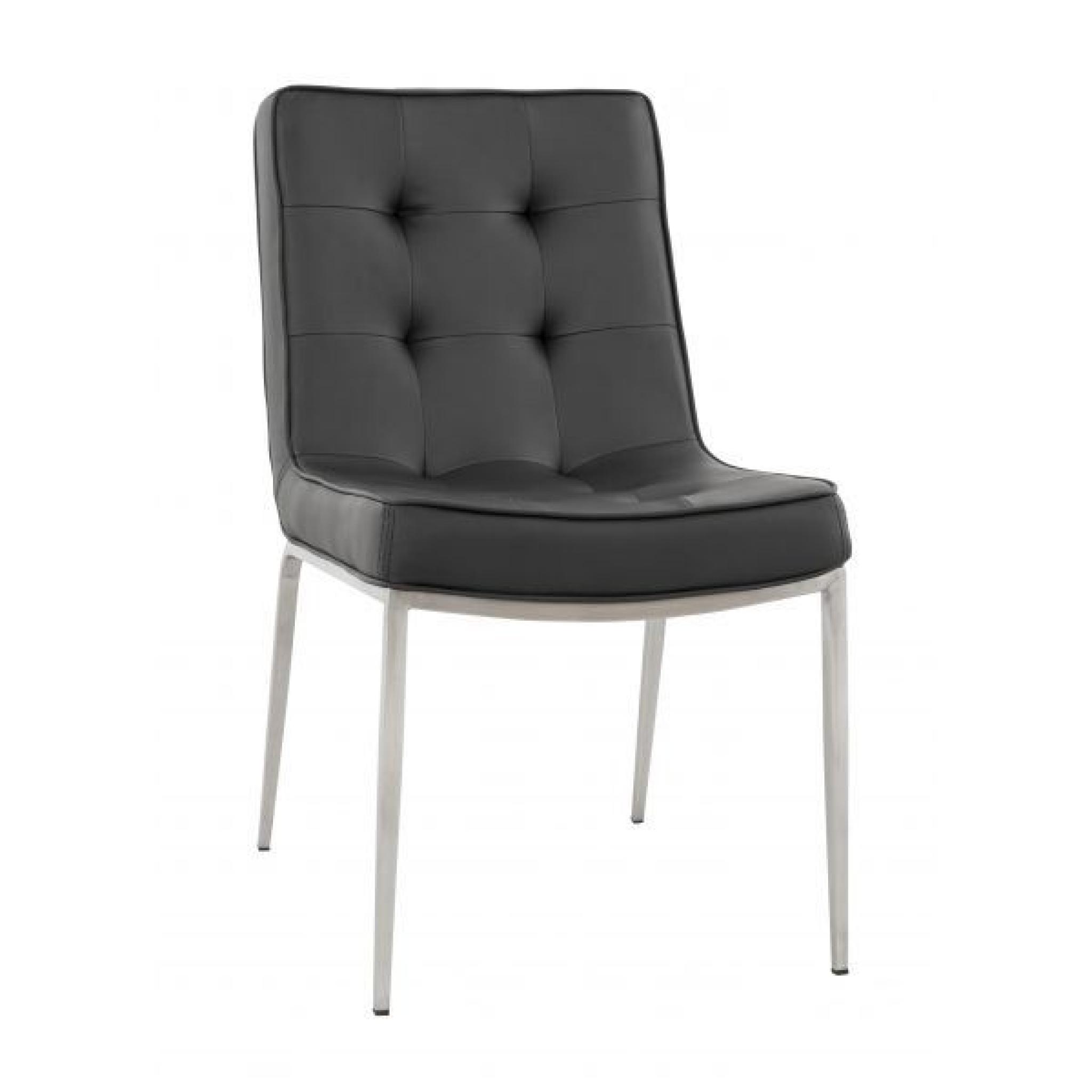 Chaise design Tuga - Noir Lot de 3