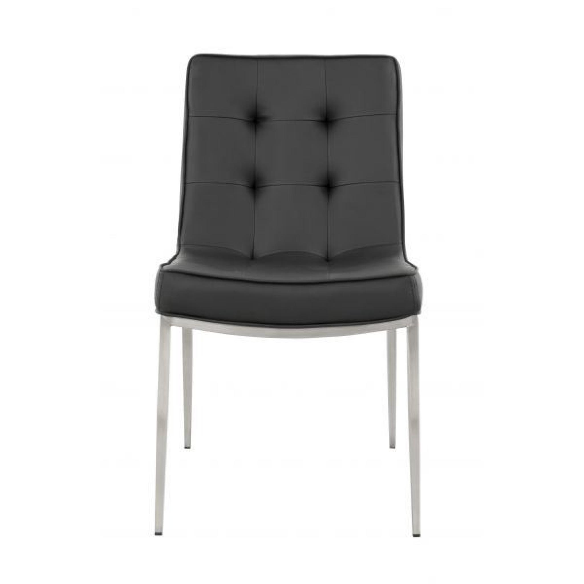 Chaise design Tuga - Noir Lot de 3 pas cher