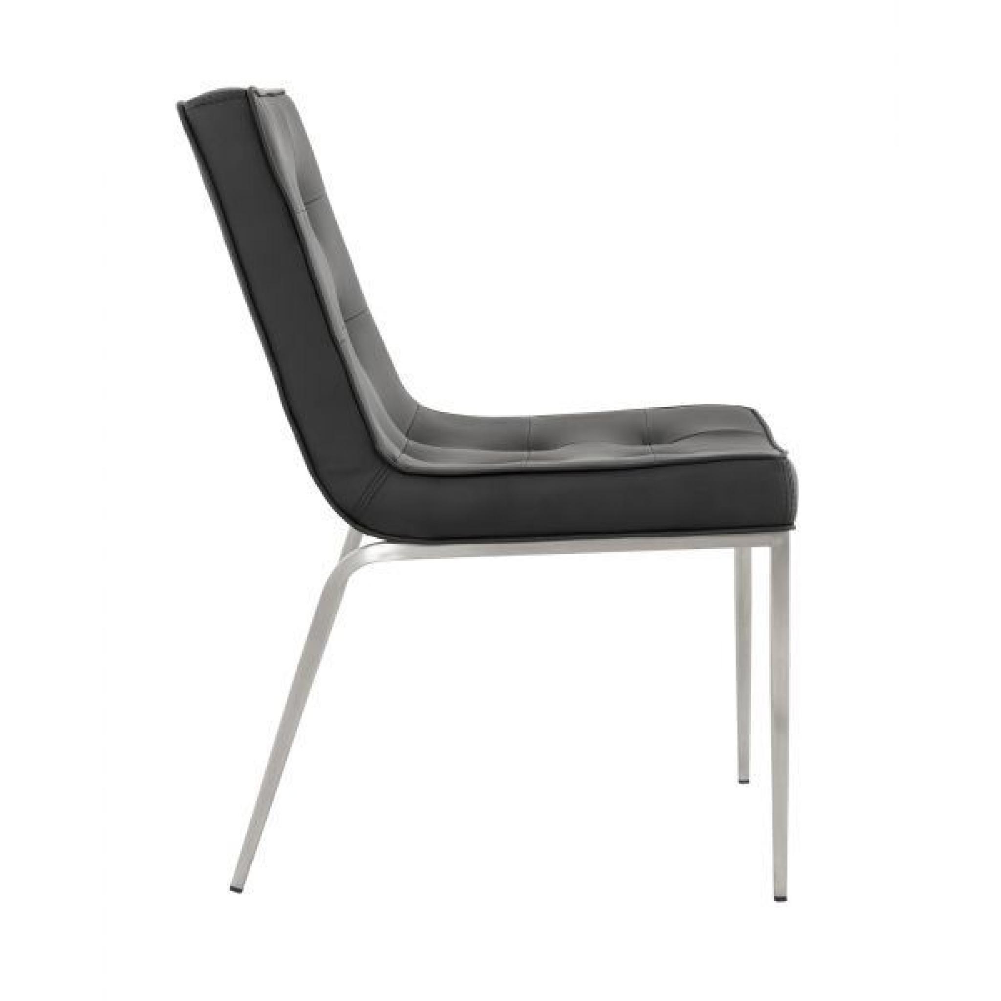 Chaise design Tuga - Noir Lot de 3 pas cher