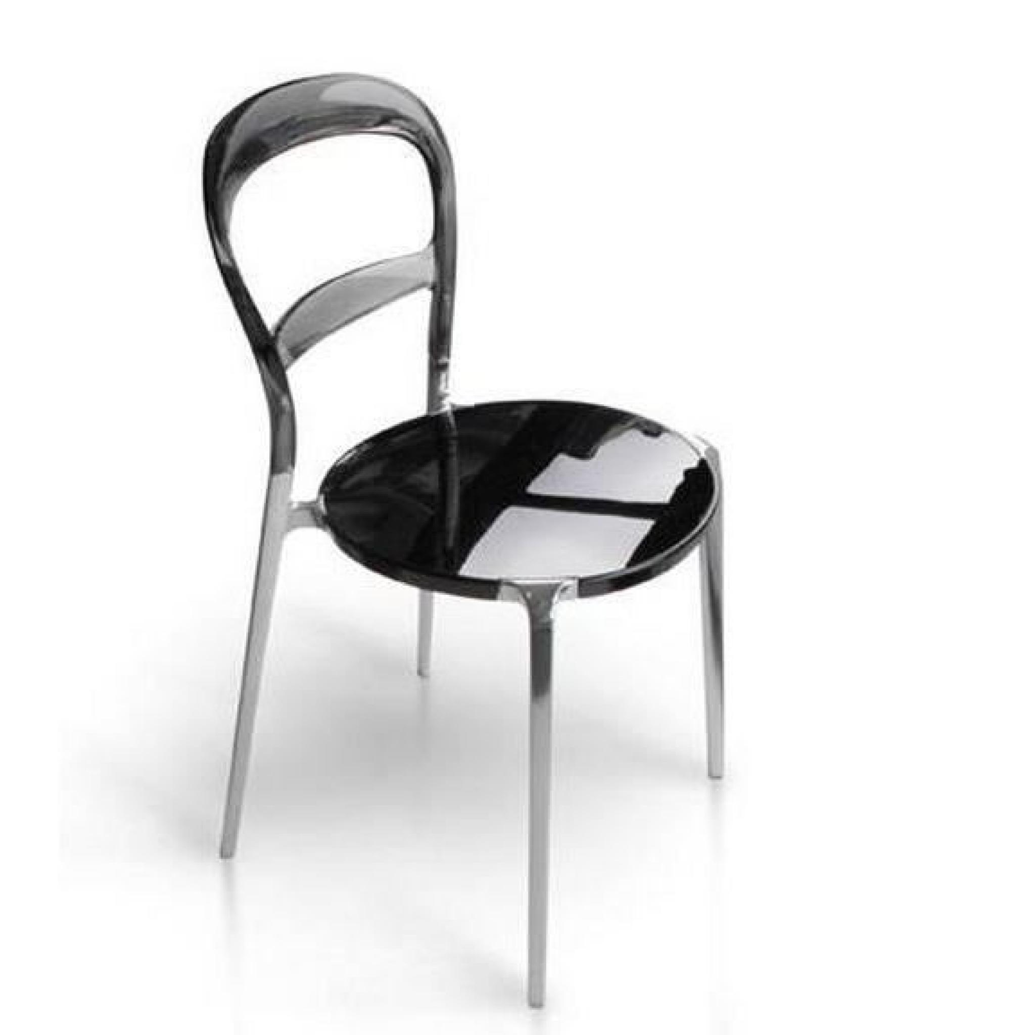 Chaise design WIEN de CALLIGARIS grise transpar...