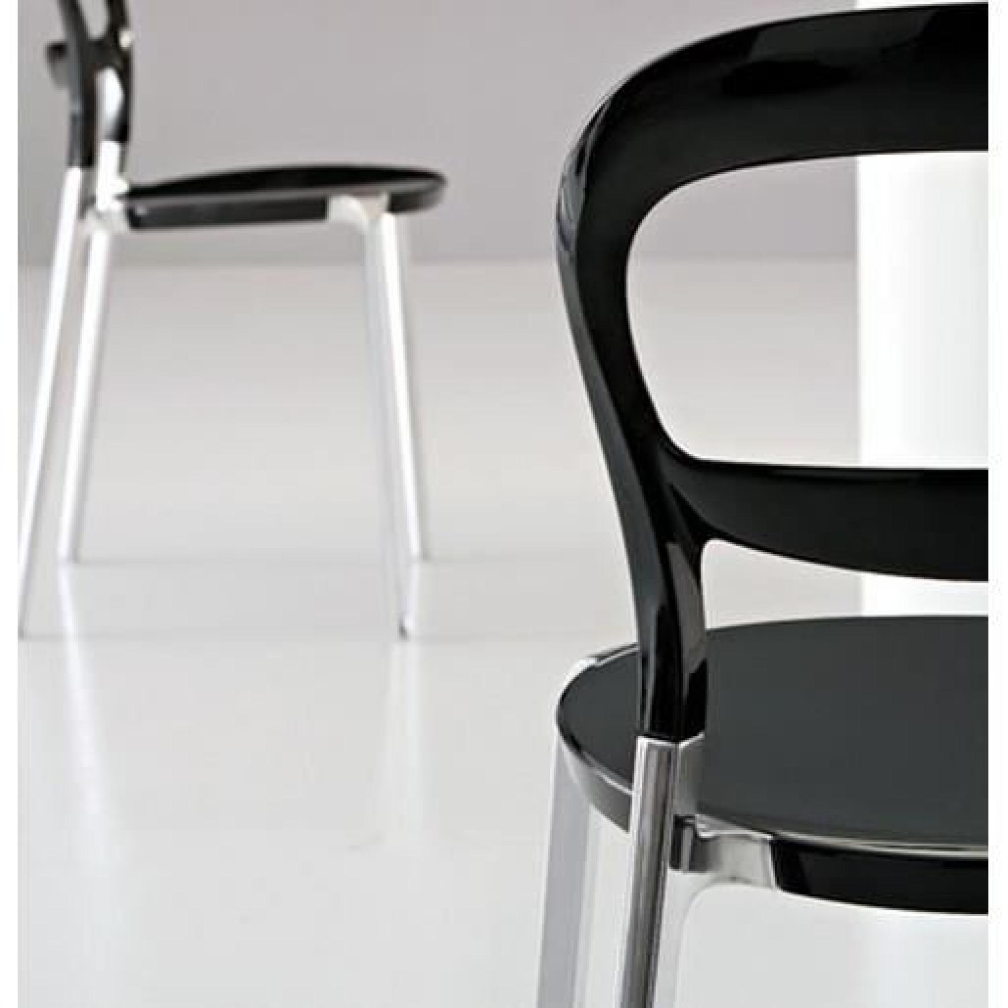 Chaise design WIEN de CALLIGARIS noire et alumi... pas cher