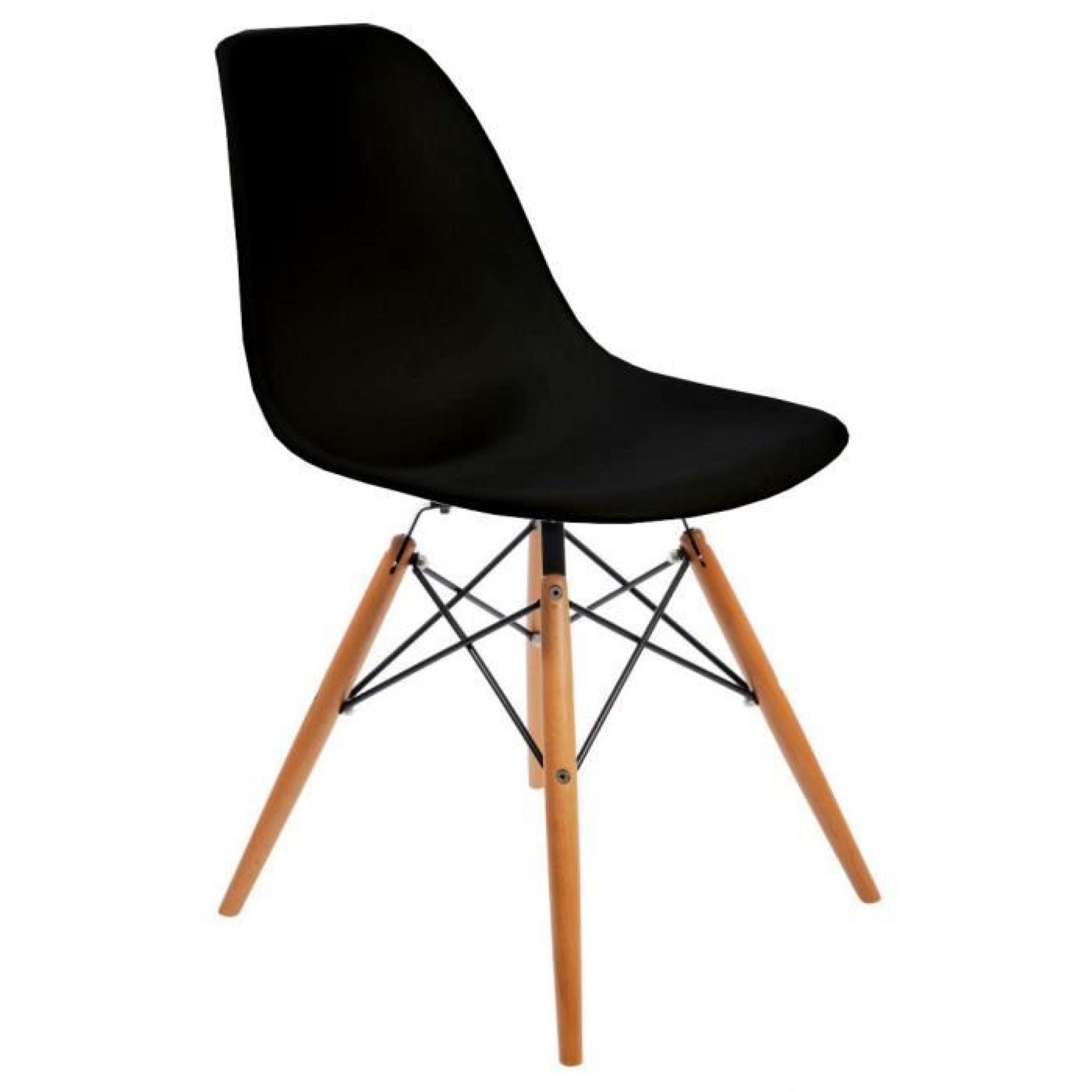 Chaise design WOODY noire