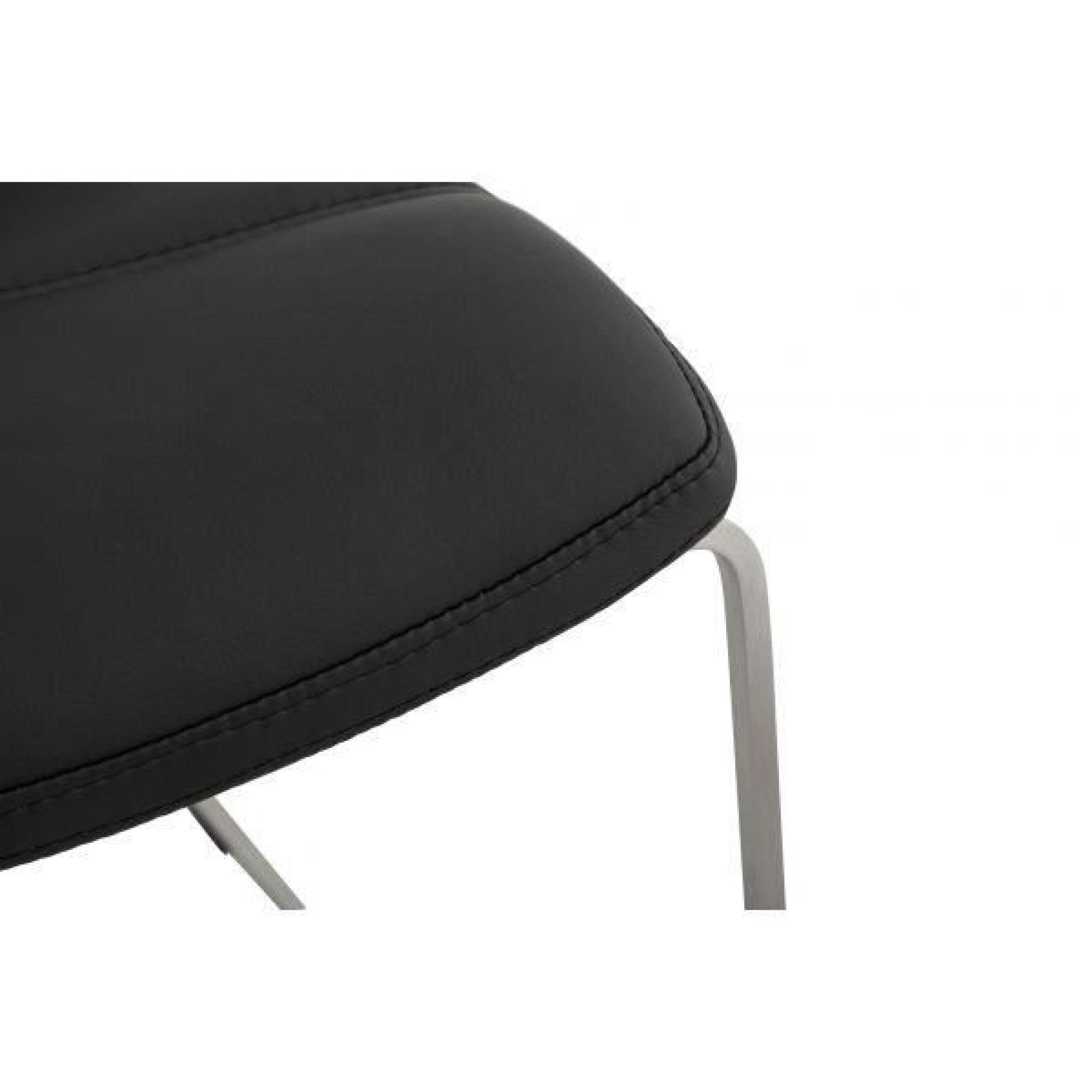 Chaise design Woya - Noir Lot de 2 pas cher