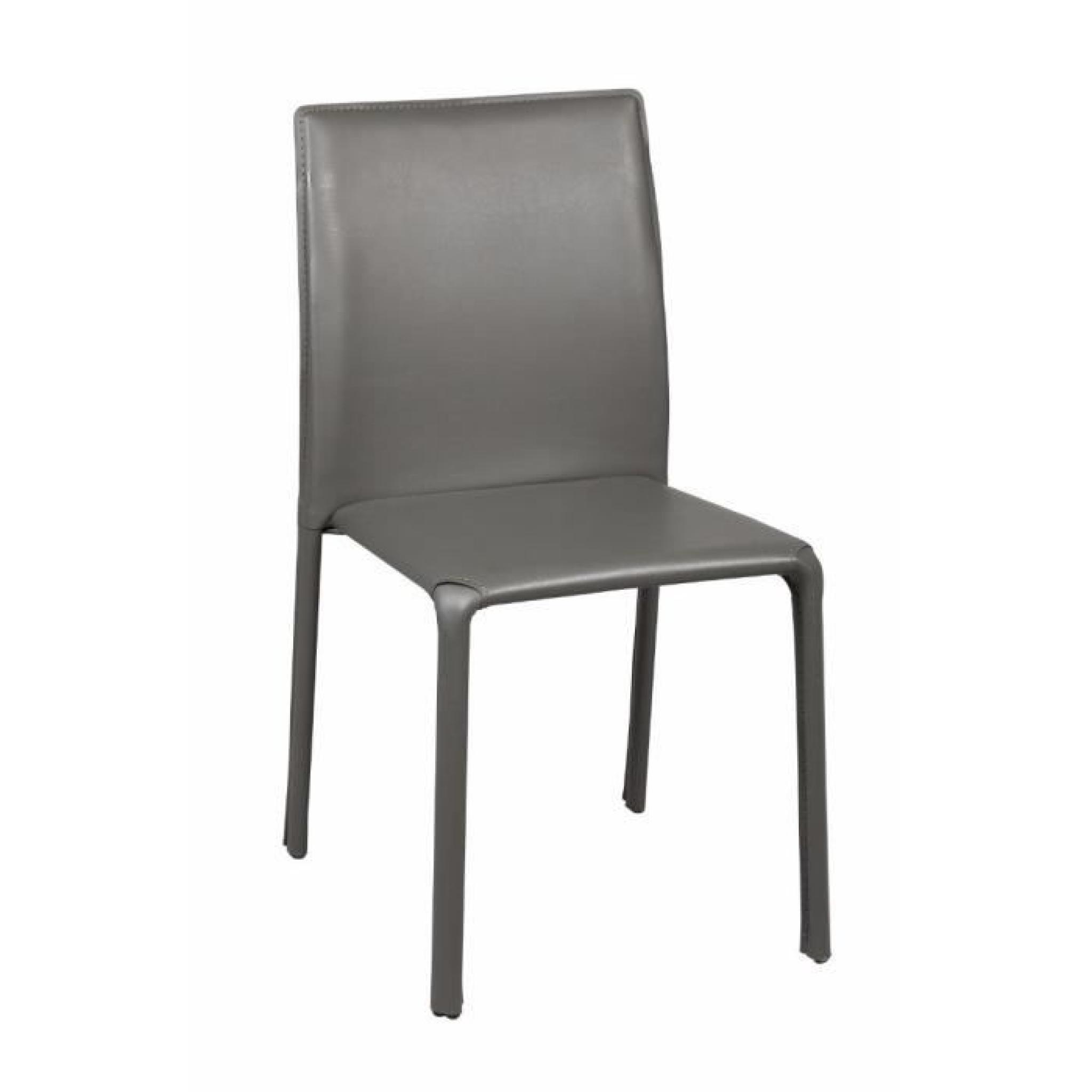 Chaise DIVA en PVC gris