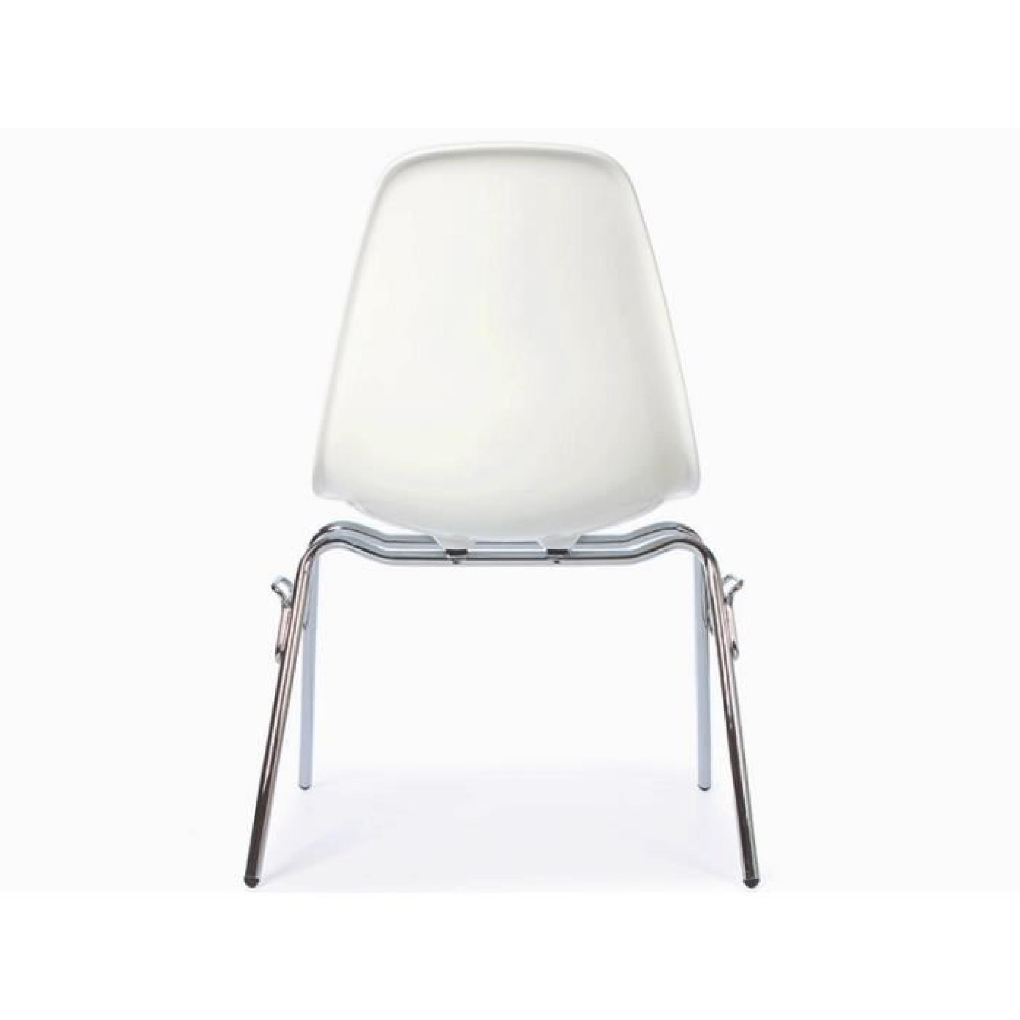 Chaise DSS empilable - Blanc pas cher