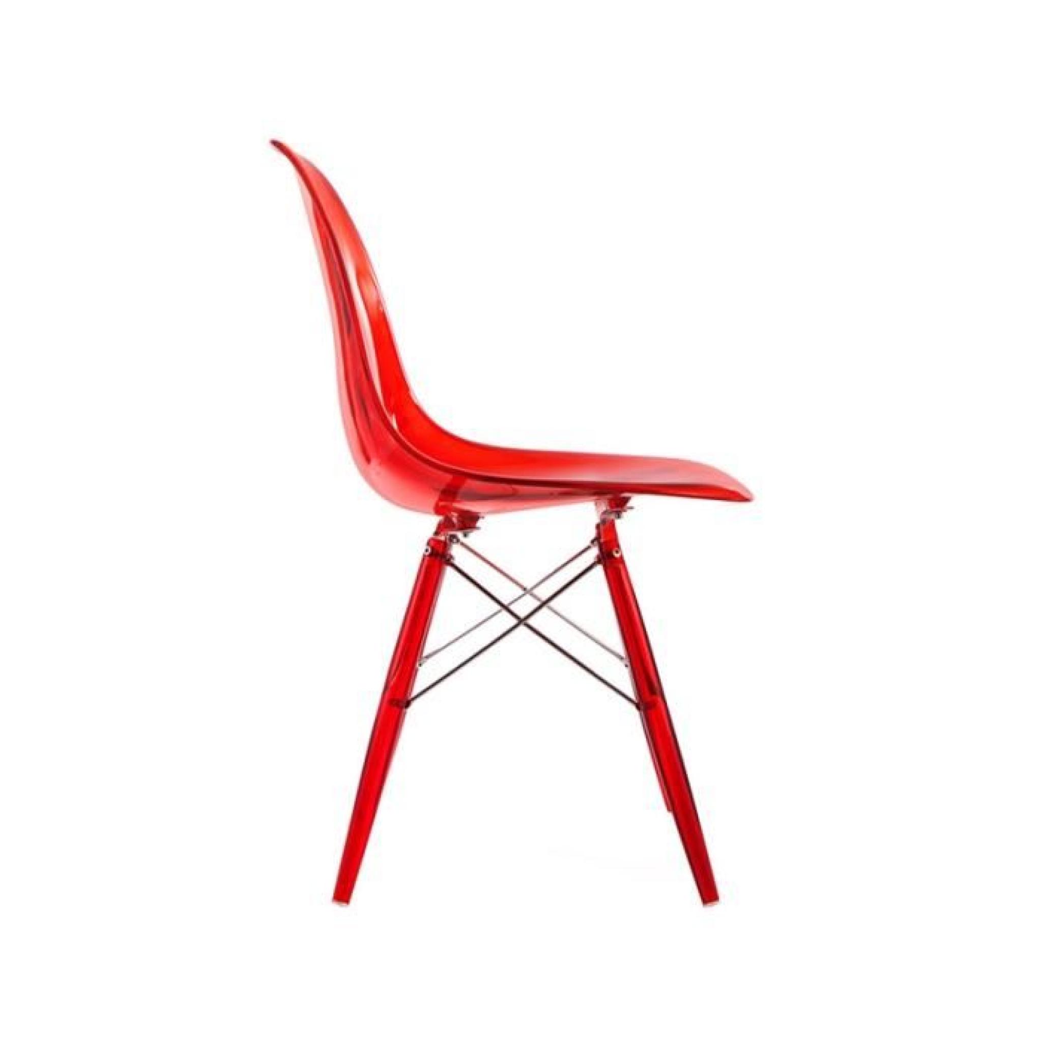 Chaise DSW All Ghost - Rouge  pas cher