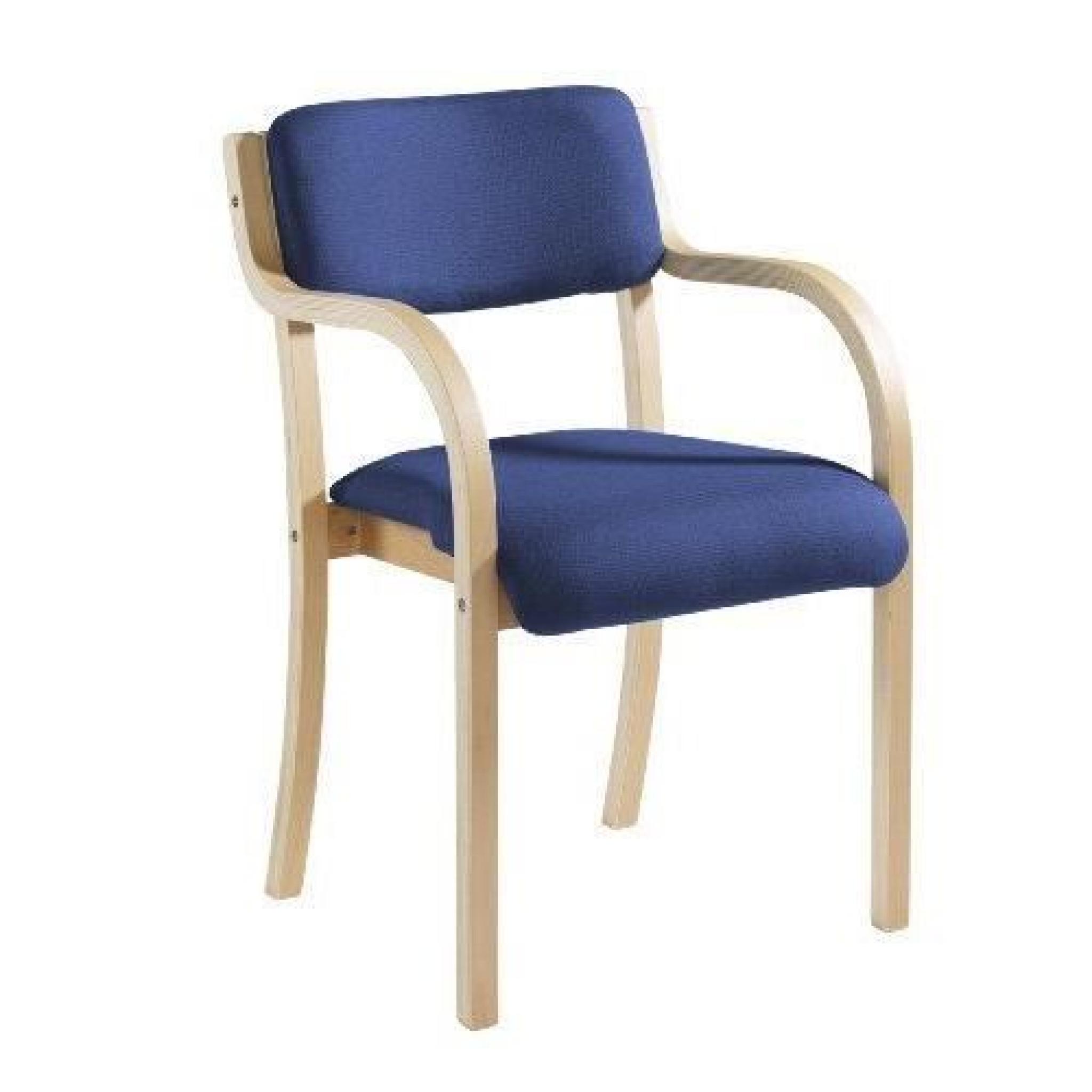 Chaise empilable avec accoudoirs Structure en bois Bleu Hauteur Blue Box PRA50001-B Rouge…