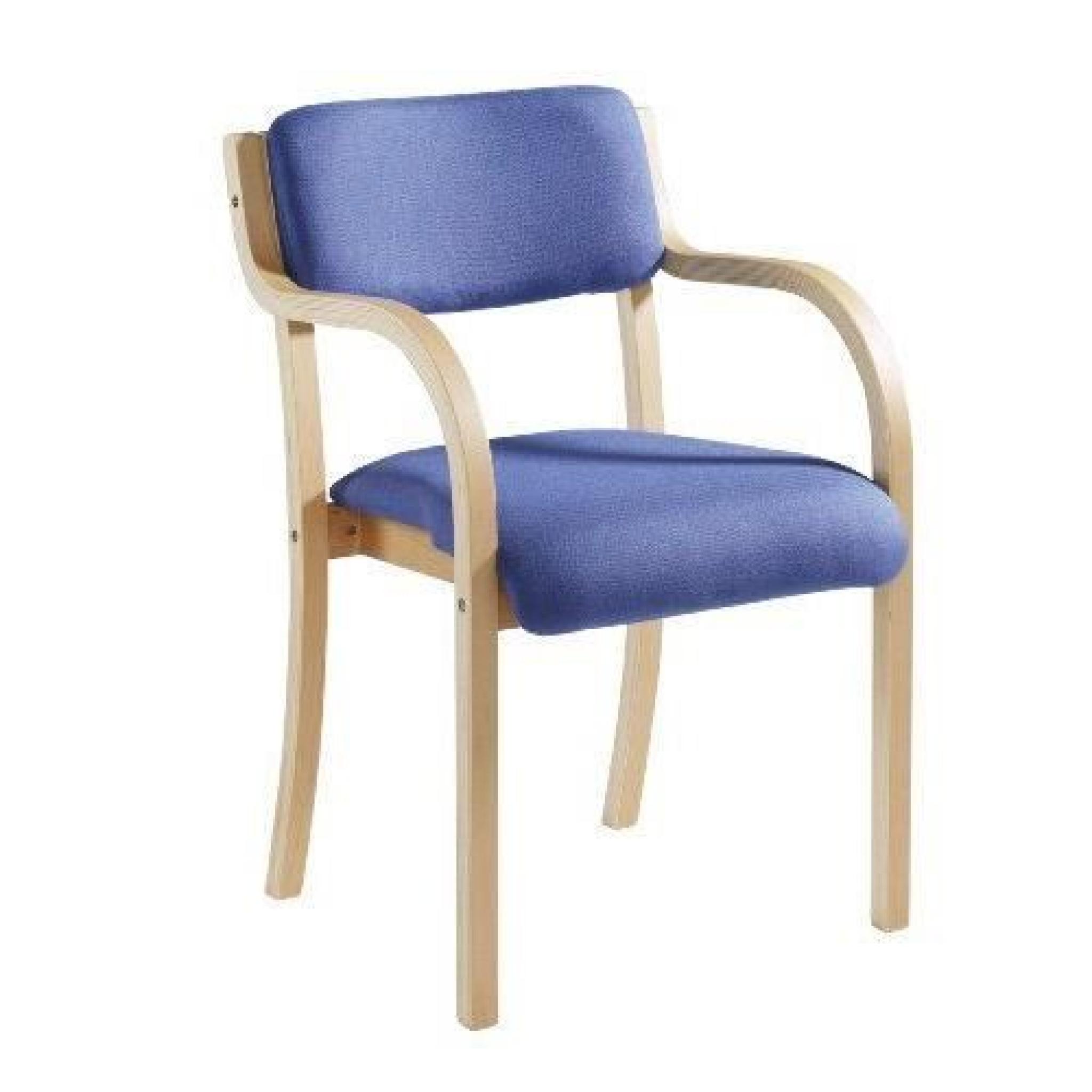 Chaise empilable avec structure en bois Bleu sans Arms- PRA50002-B Bleu hauteur…