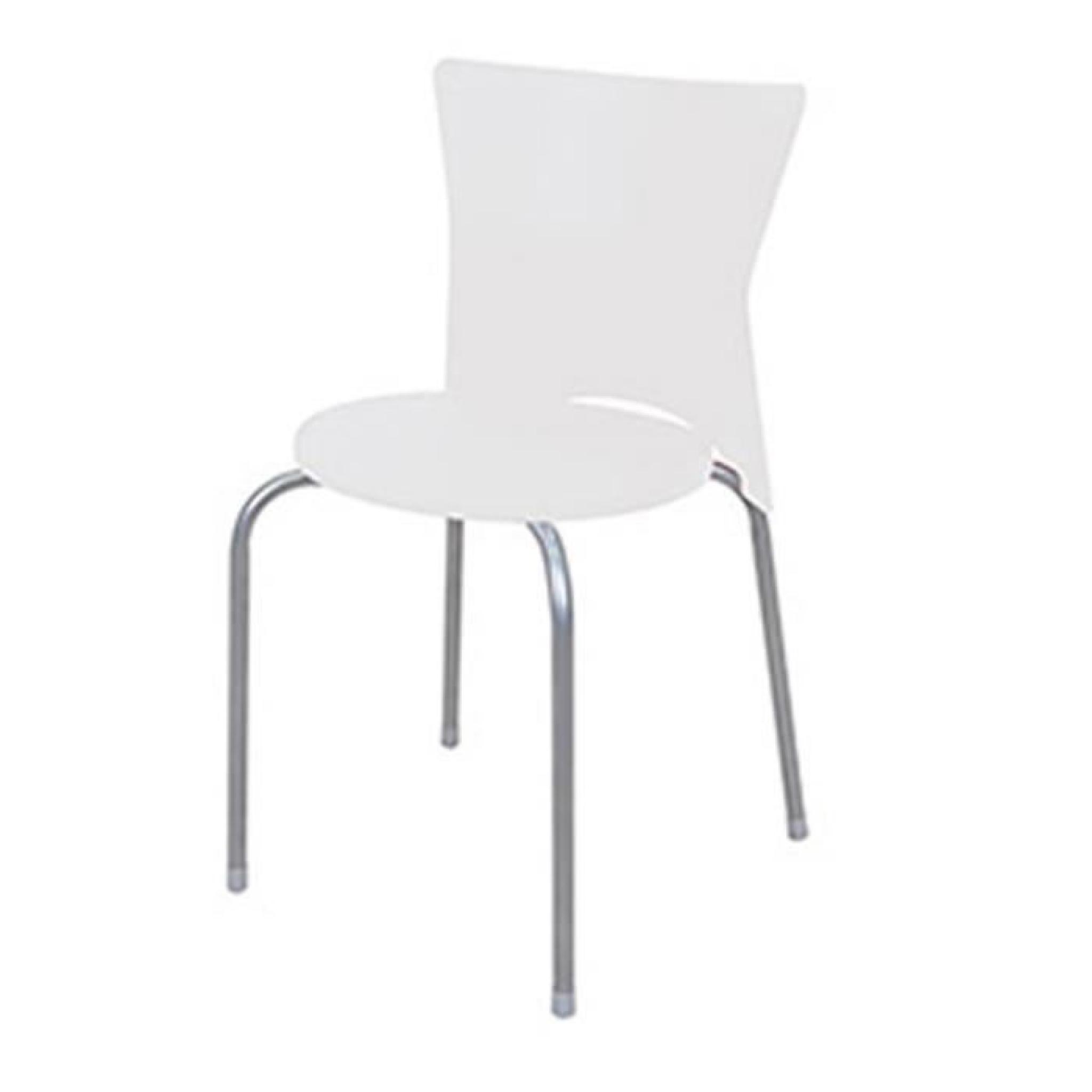 Chaise empilable STUDIO Blanc, L45 x P42 x H76 cm
