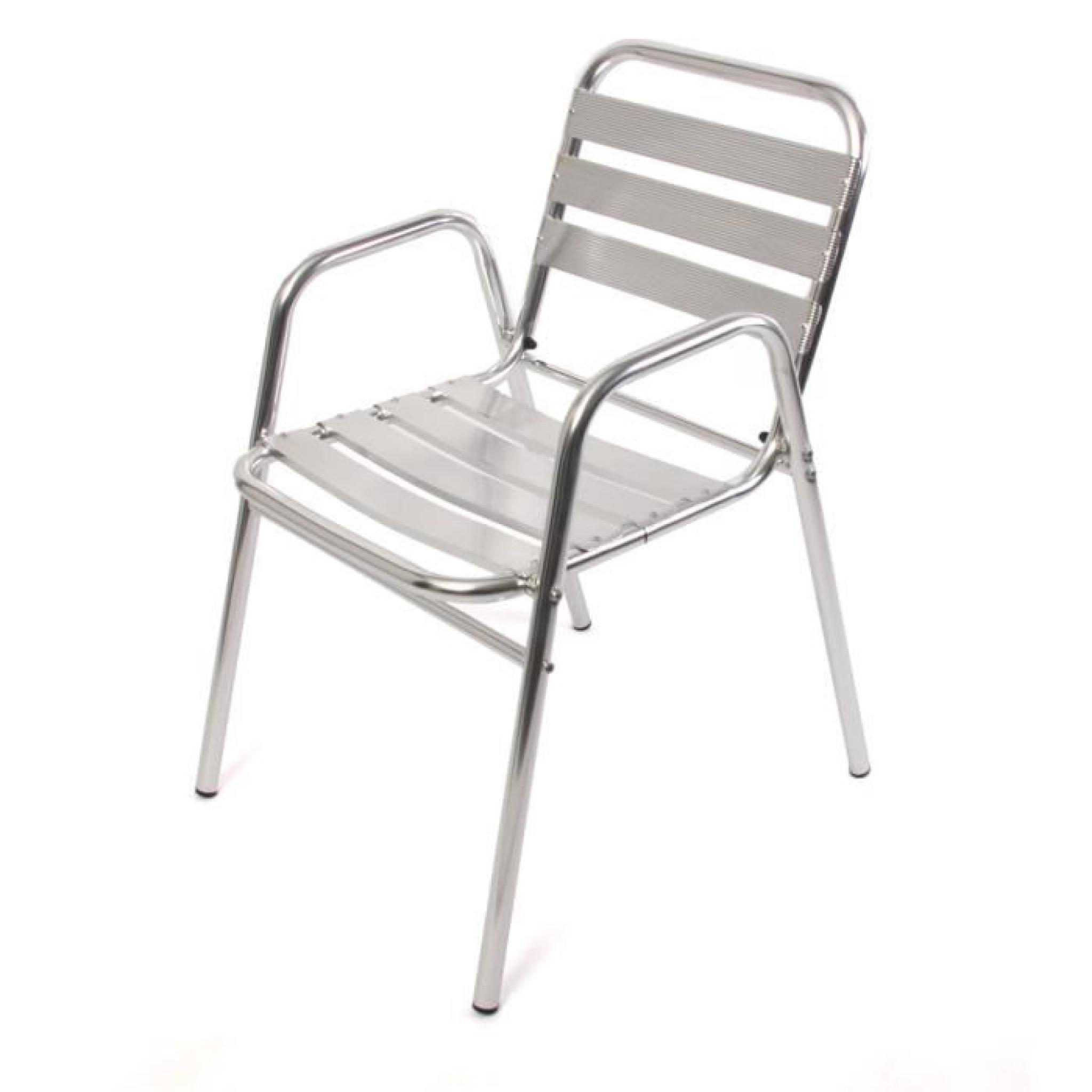 Chaise en aluminium de bistrot bar empilable 