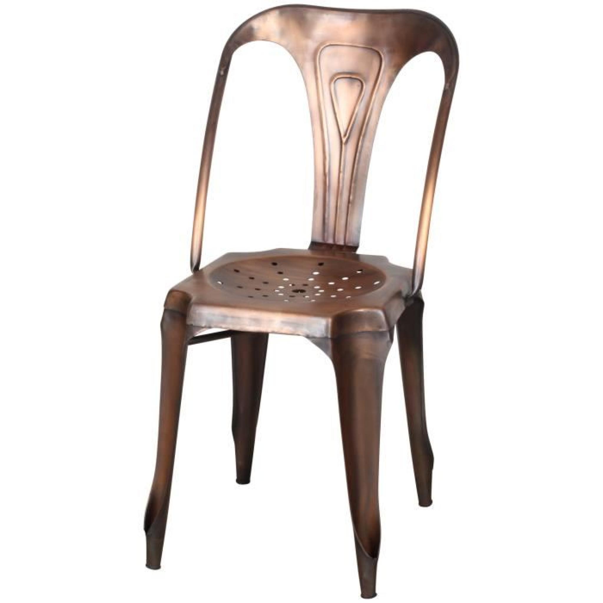 Chaise en métal 1927 couleur cuivre antique