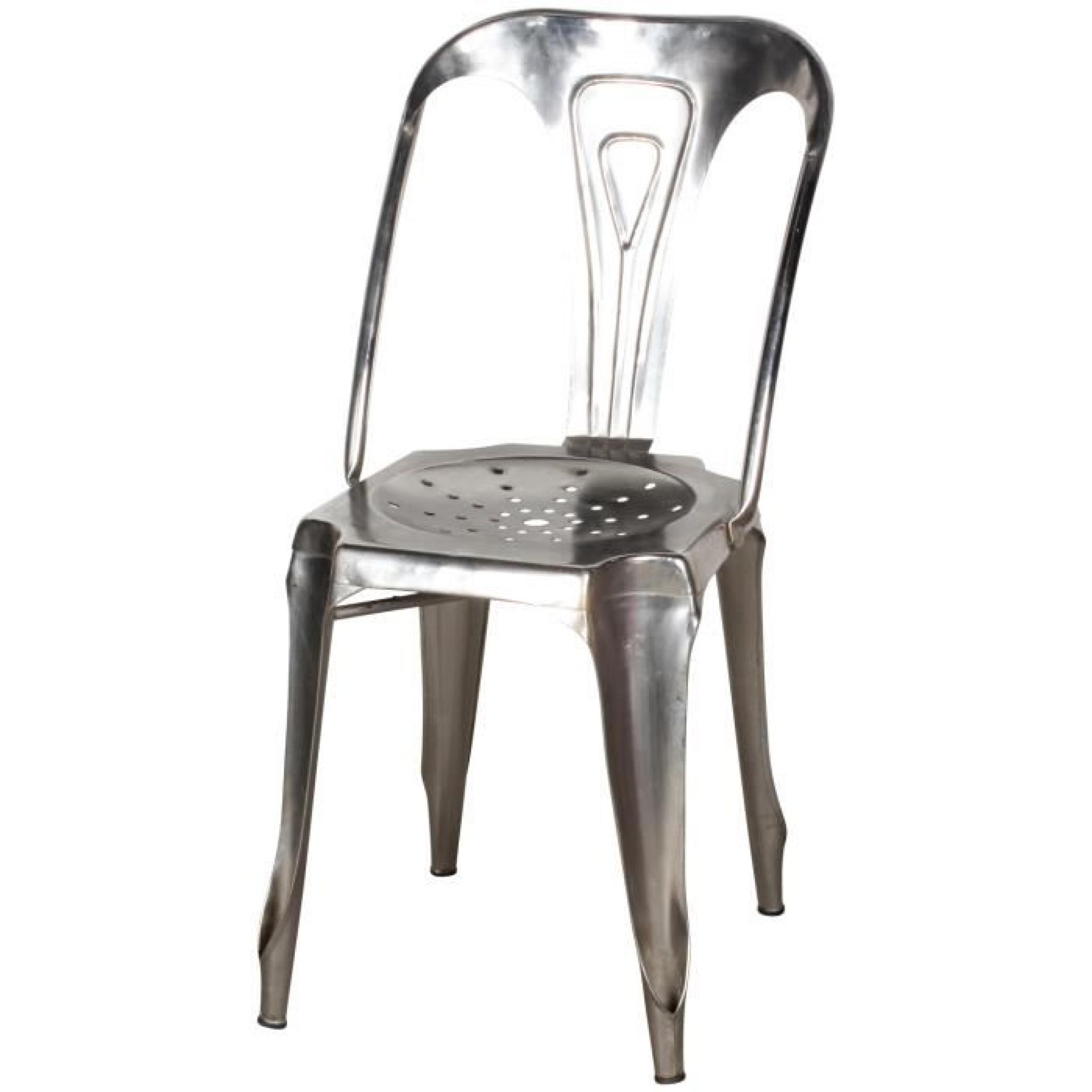 Chaise en métal 1927 couleur nickel
