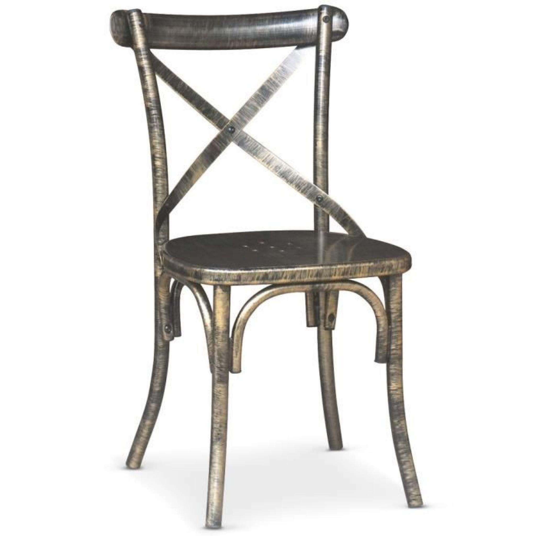 Chaise en métal Angie Bronze
