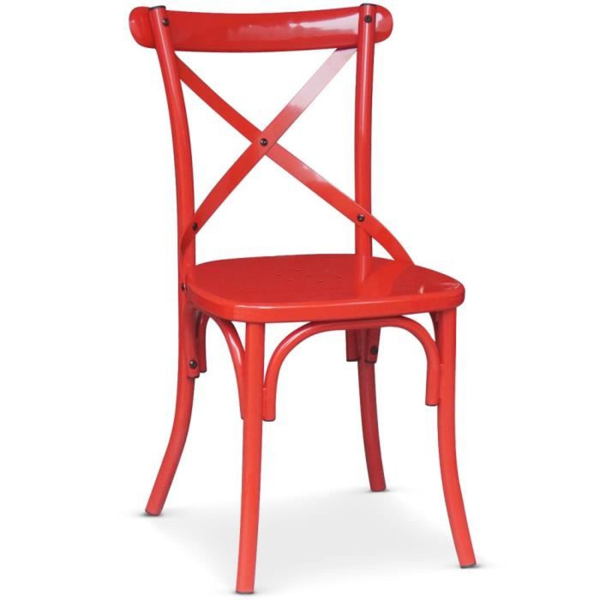 Chaise en métal Angie Rouge
