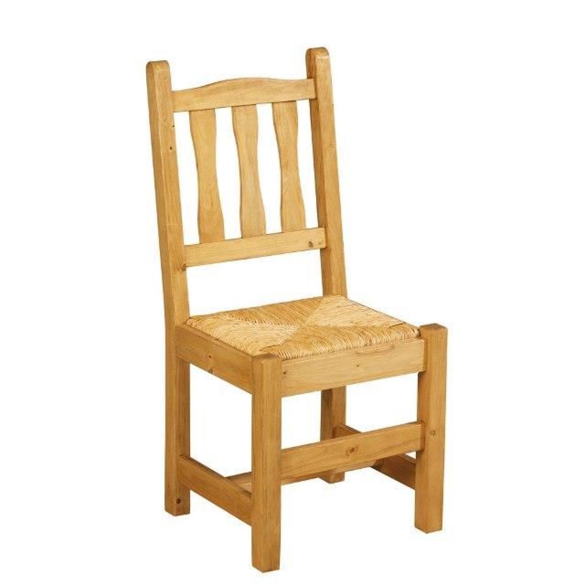 chaise en pin massif assise paillée