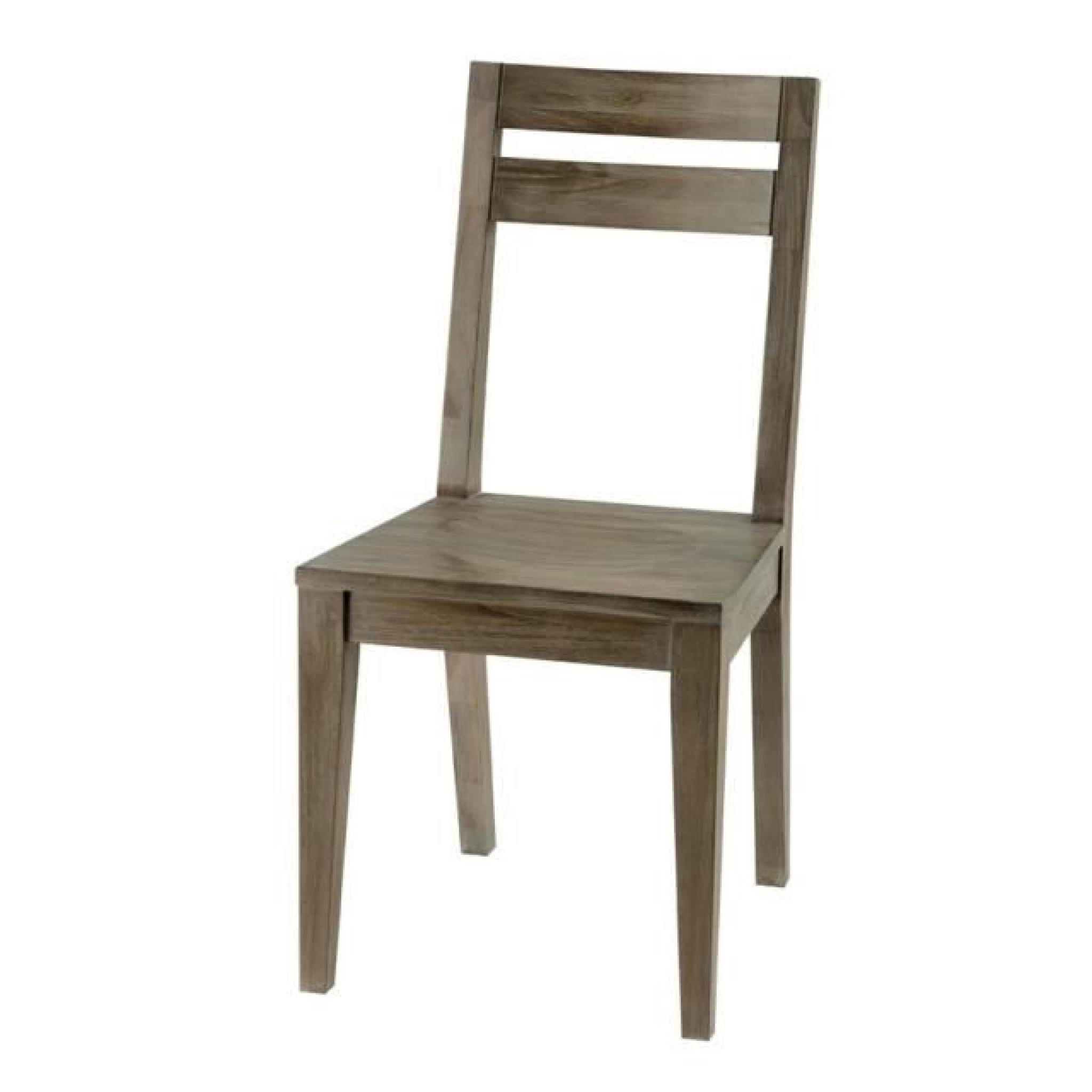 chaise en teck grisé