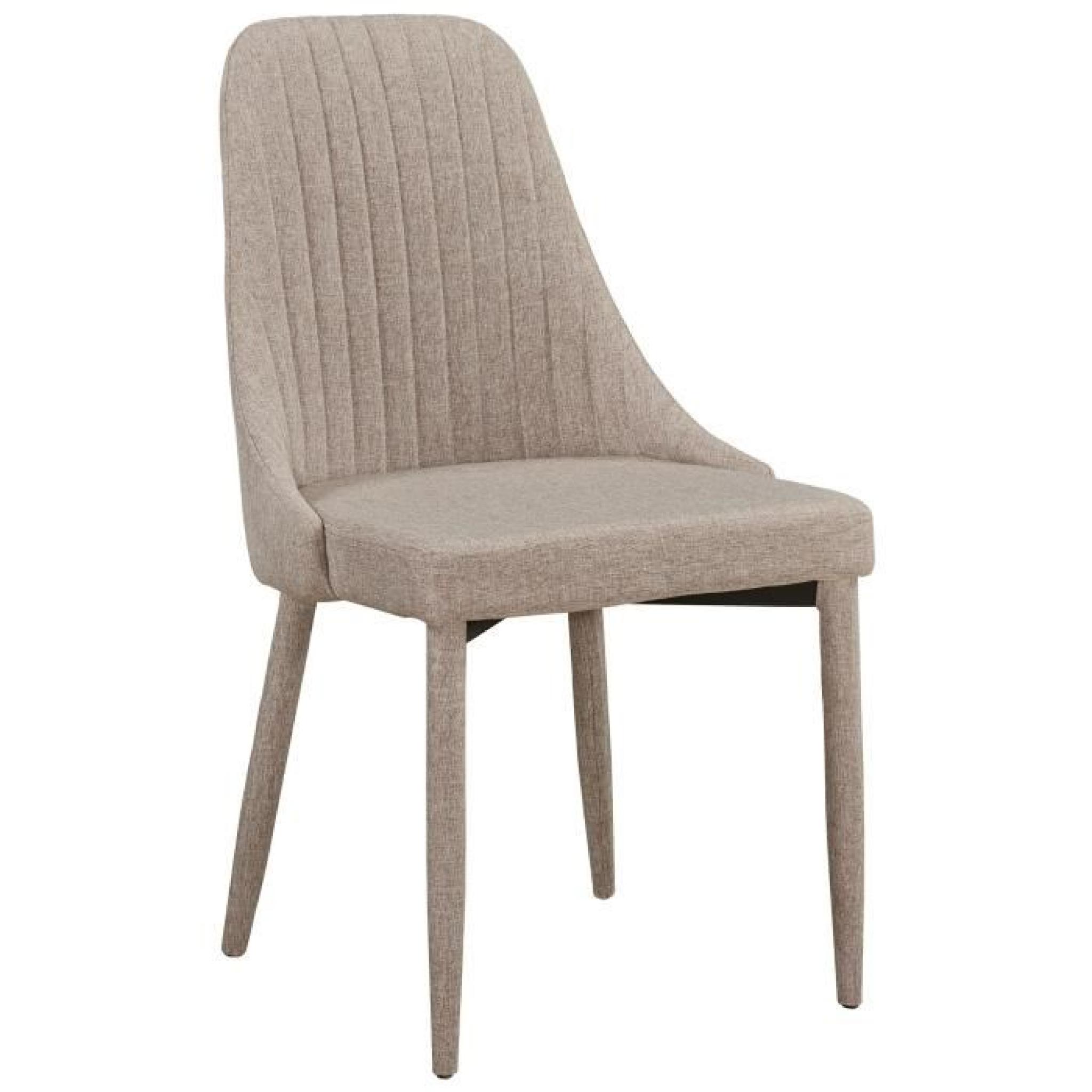 Chaise en tissus design couture verticale coloris beige