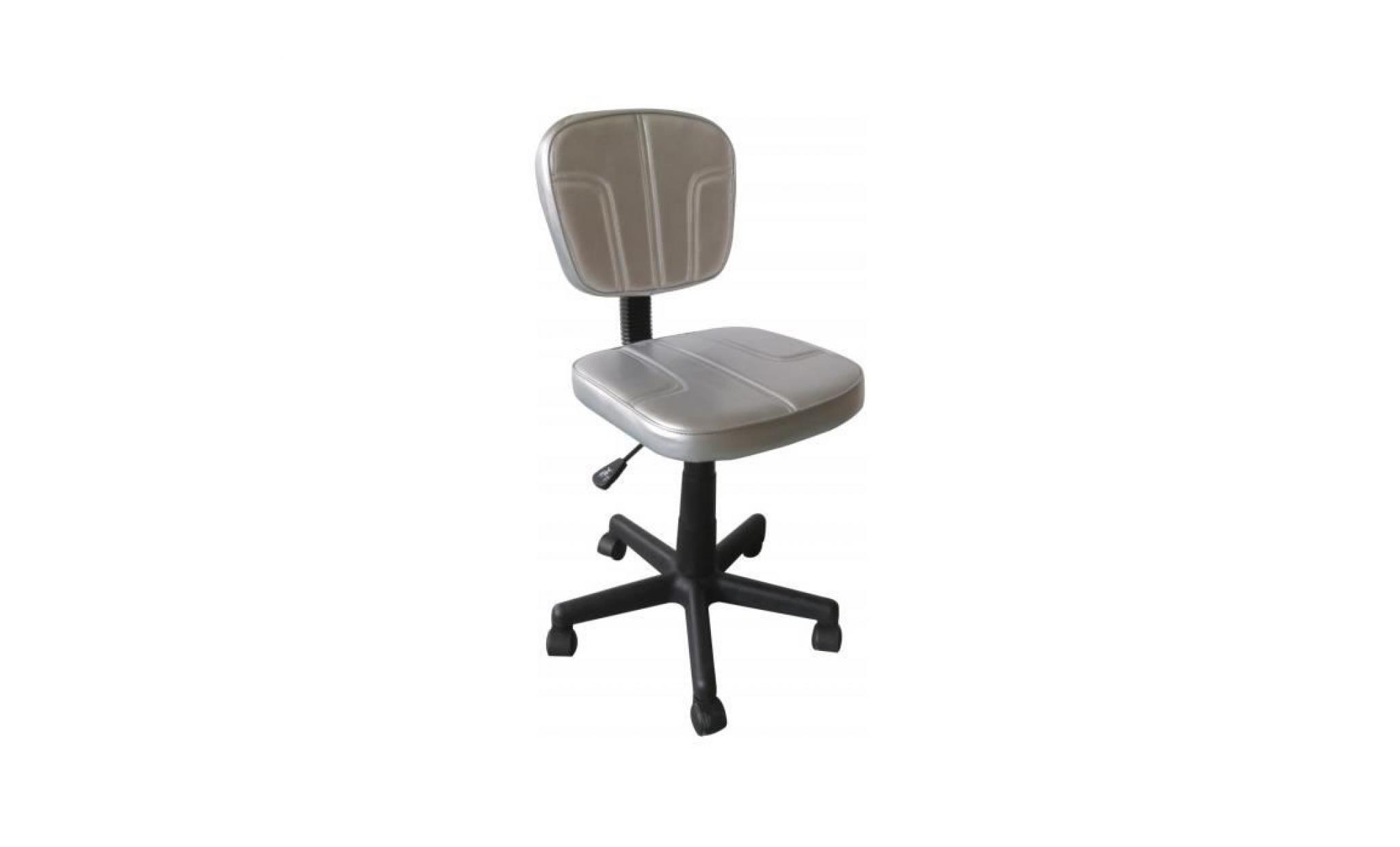 chaise enfant 75 cm réglable en hauteur en pu coloris noir avec piétement en polypropylène p 41998 co noir