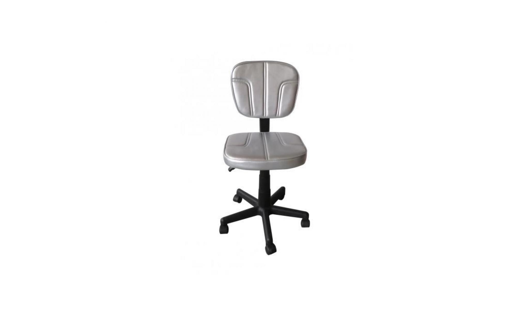 chaise enfant 75 cm réglable en hauteur en pu coloris noir avec piétement en polypropylène p 41998 co noir pas cher
