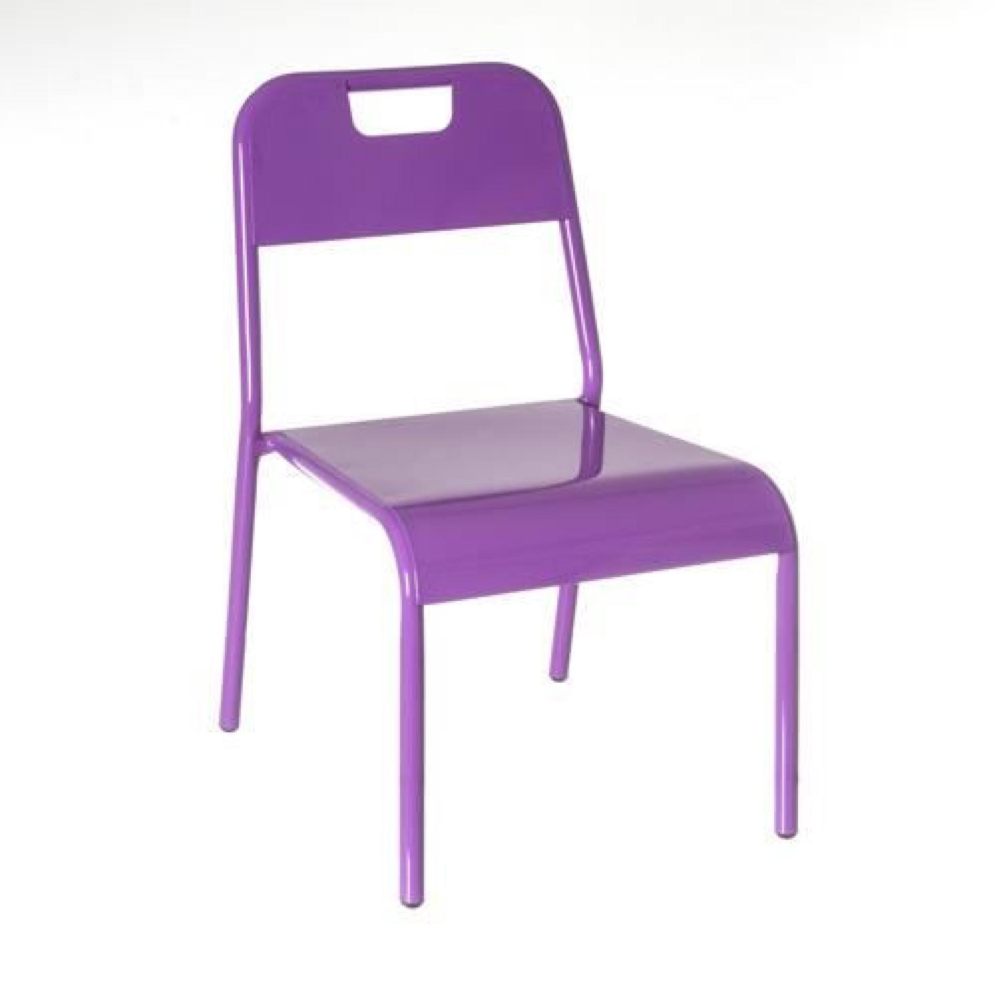 Chaise enfant Design - Métal - Violet