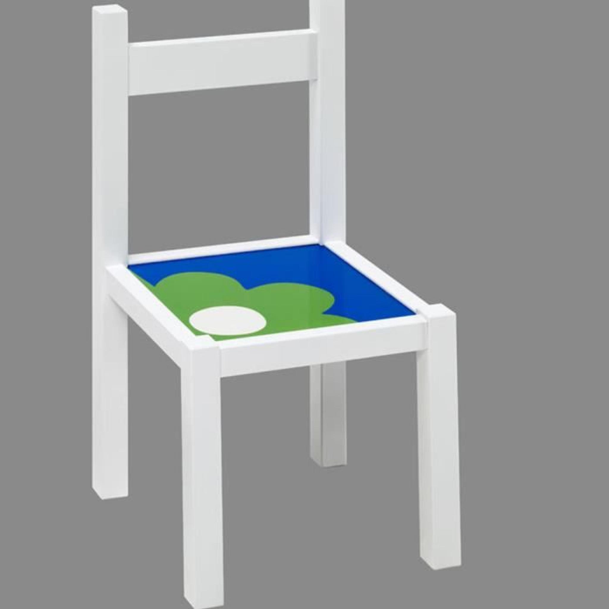 Chaise enfant en bois blanc -Dimensions: 28 x 2…